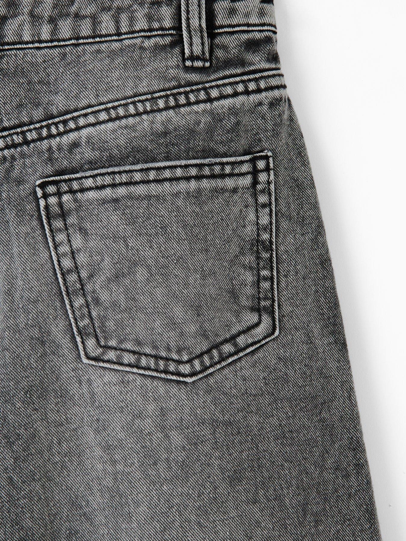  image of the-very-collection-girls-wide-leg-jeans-grey-wash