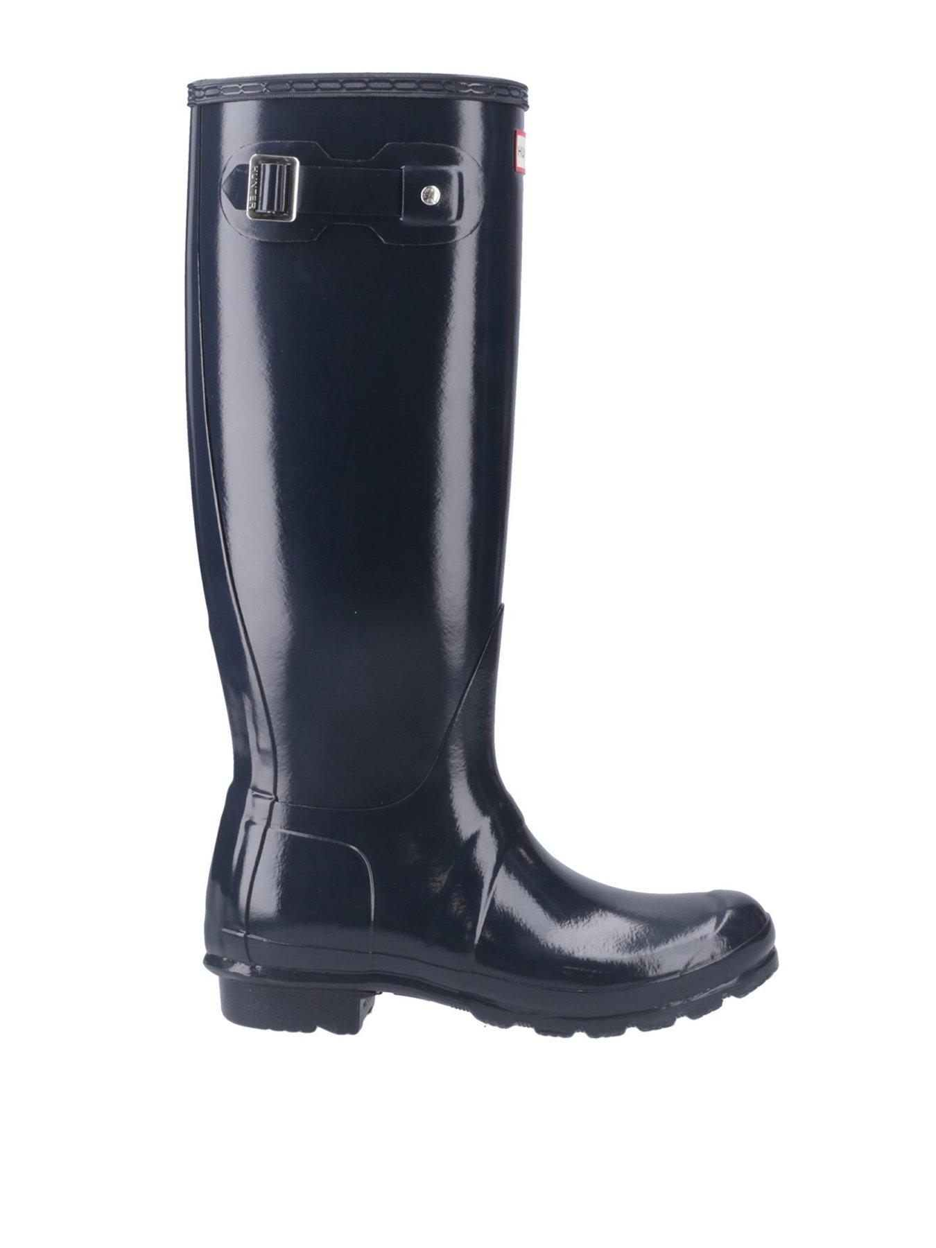 undefined Original Tall Gloss Wellington Boot - Navy