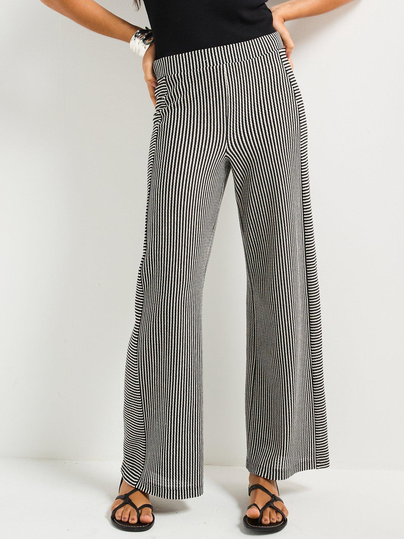 front image of v-by-very-wide-leg-textured-trouser-co-ord-stripe