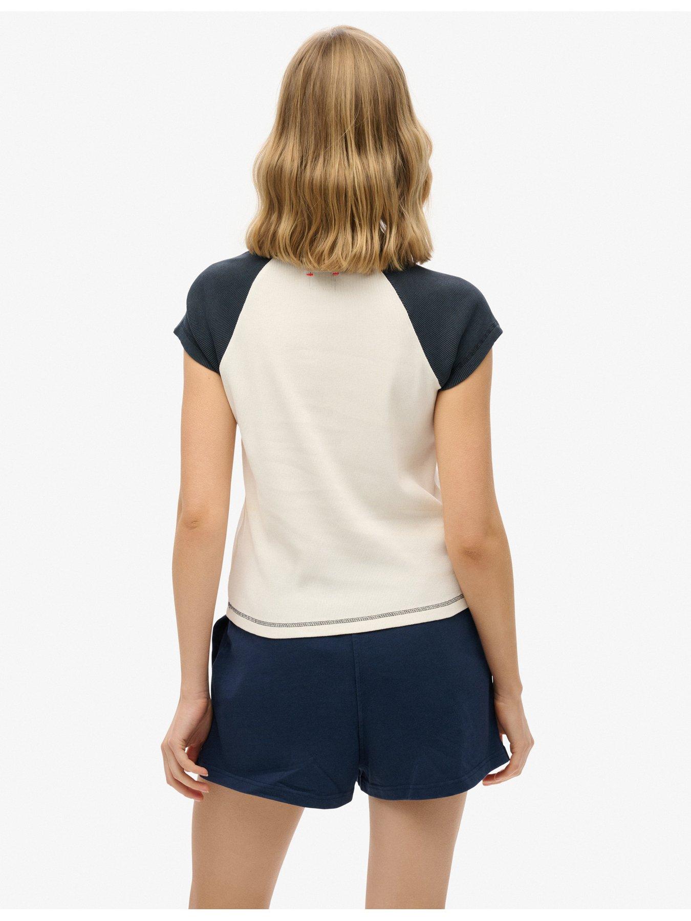  image of superdry-athletic-essentials-raglan-cap-sleeve-t-shirt-white