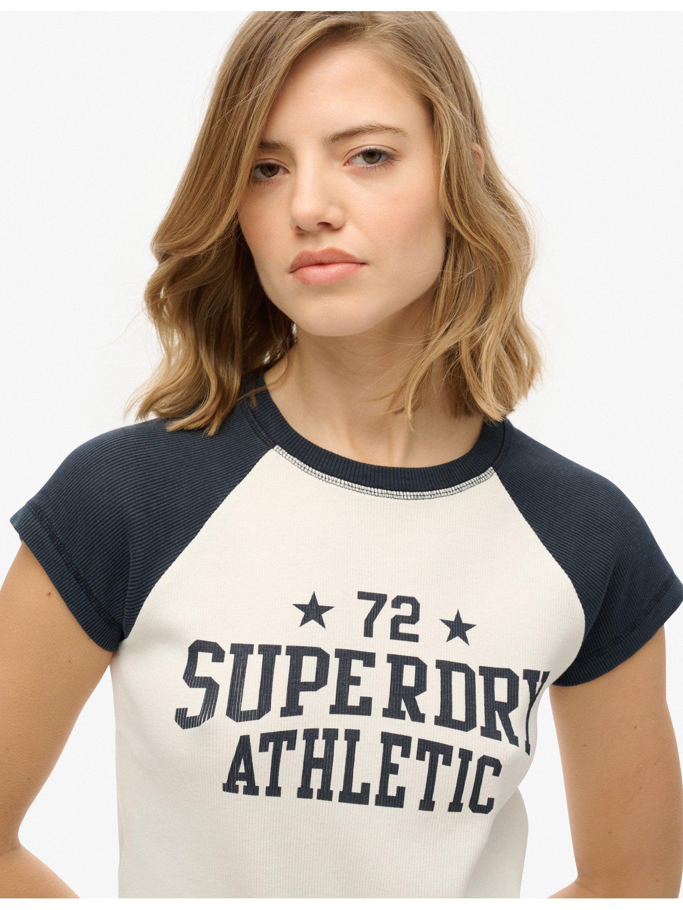  image of superdry-athletic-essentials-raglan-cap-sleeve-t-shirt-white
