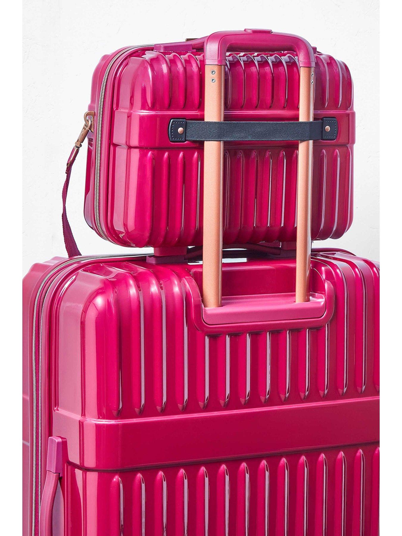  image of rock-luggage-selene-pink-4-piece-suitcase-set-vanitycabinmediumlarge