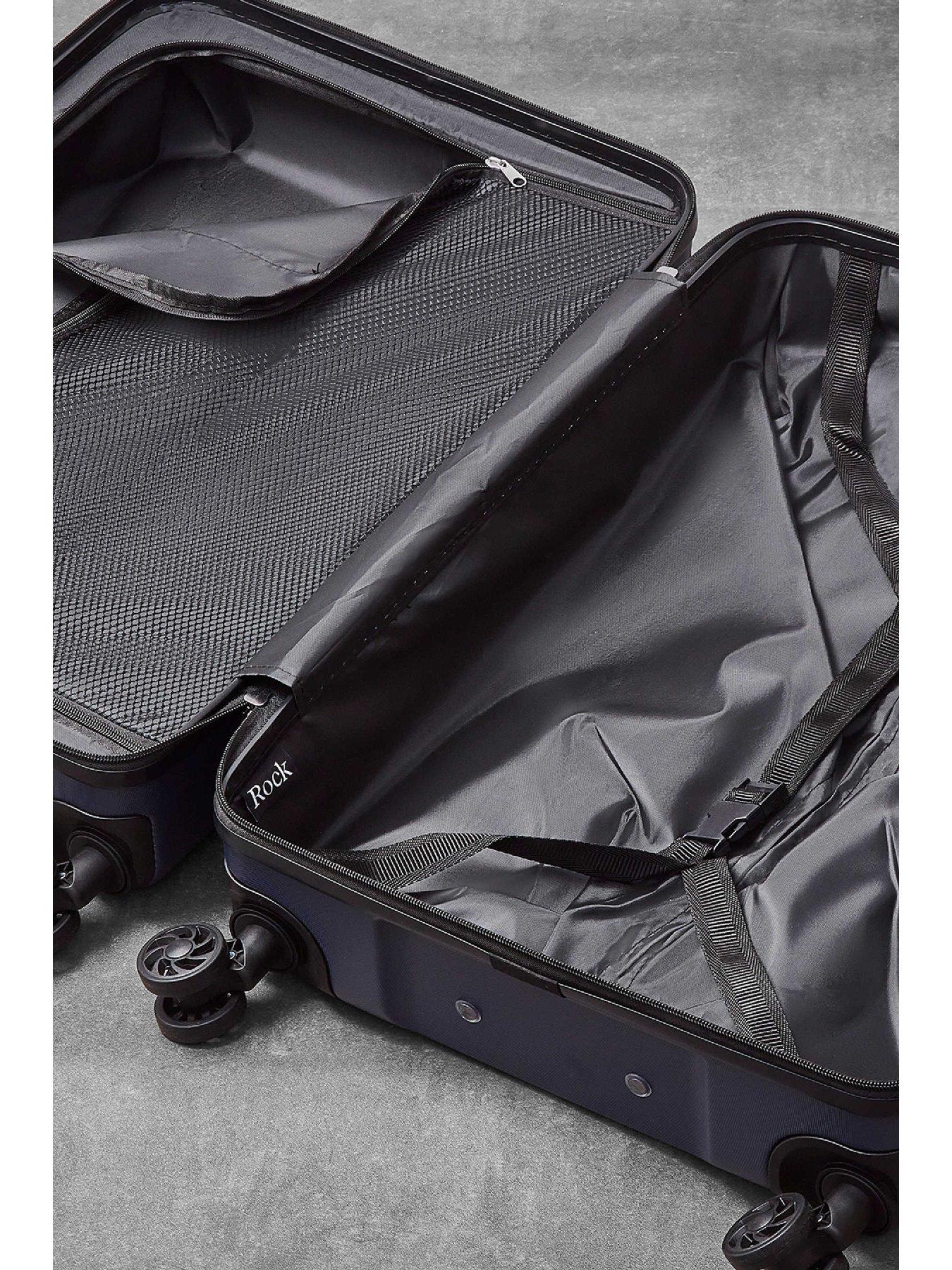 Image 4 of 4 of Rock Luggage Lincoln Navy Medium Suitcase