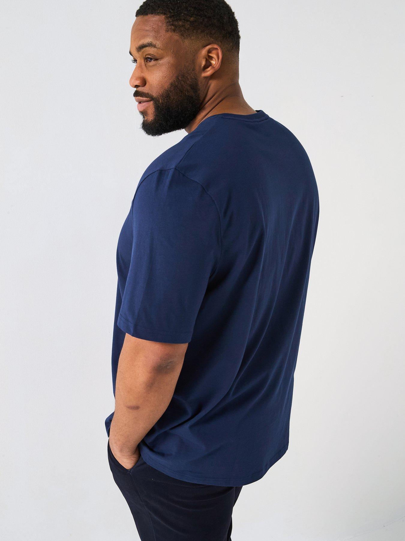 Image 2 of 4 of Lyle & Scott Big Tall Plain T-Shirt - Navy