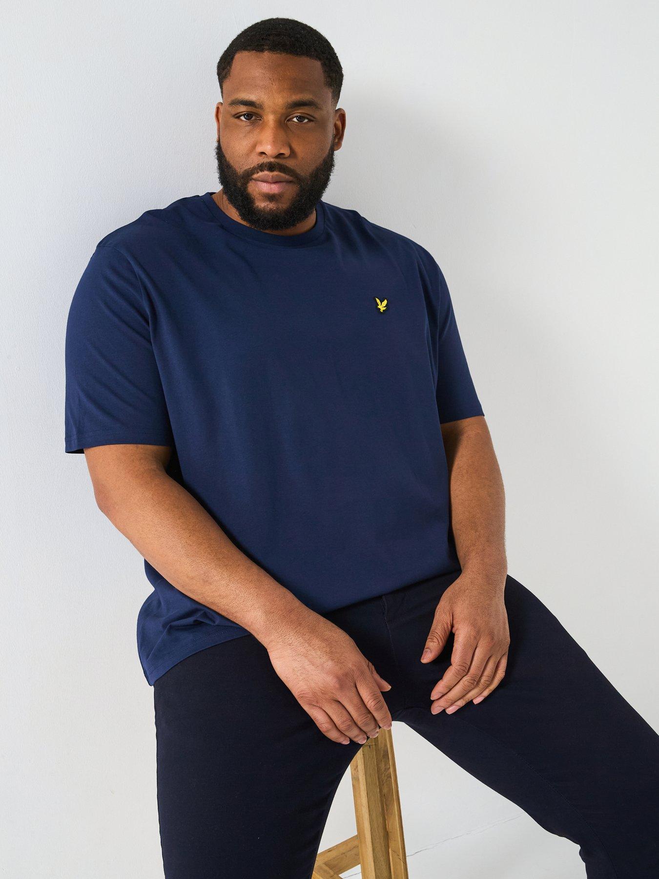 Image 4 of 4 of Lyle & Scott Big Tall Plain T-Shirt - Navy