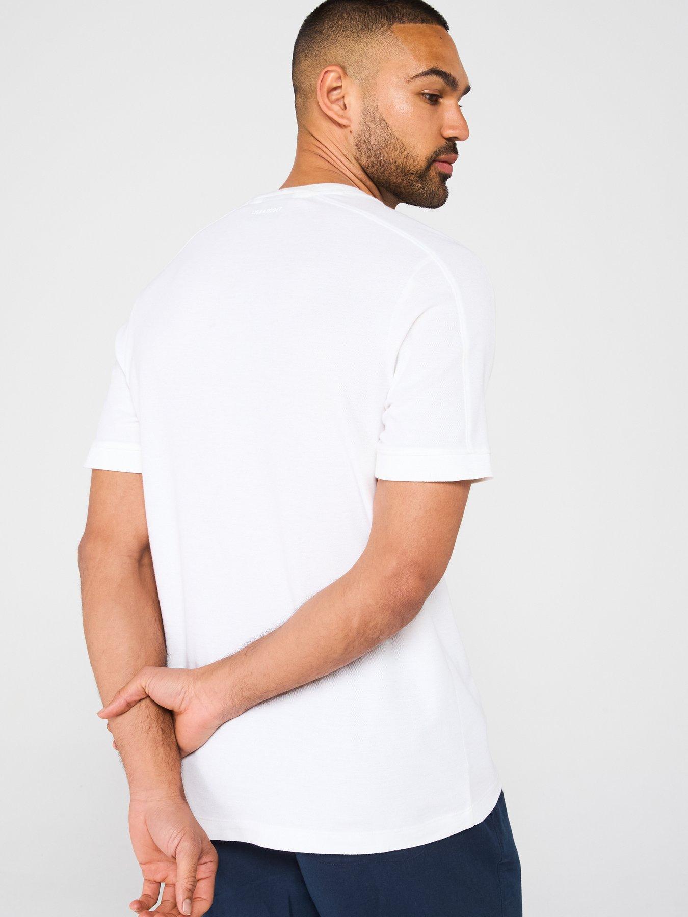 stillFront image of lyle-scott-panelled-t-shirt-white