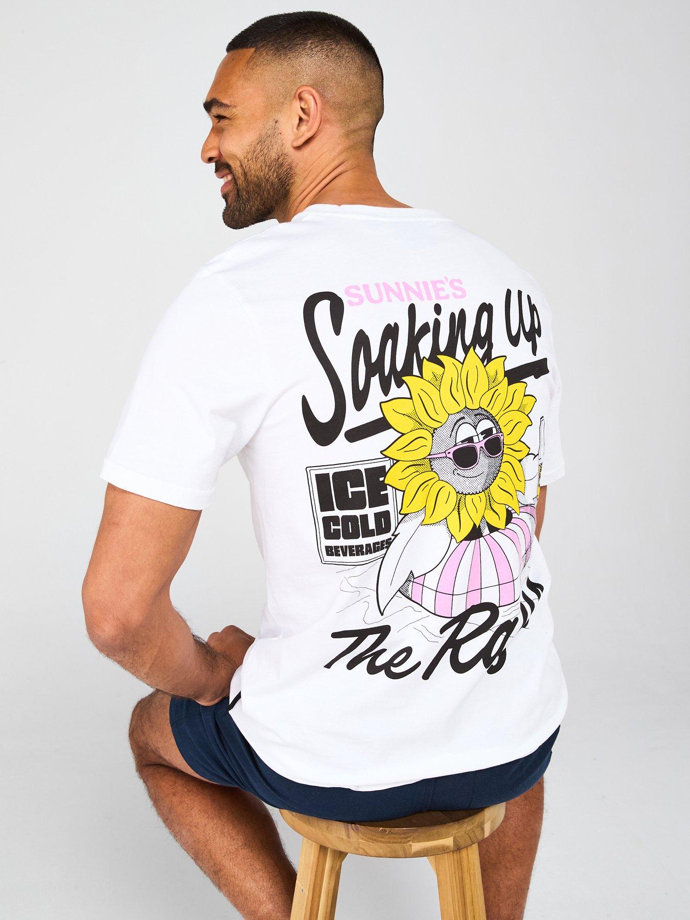  image of lyle-scott-sunnies-pool-bar-graphic-t-shirt-white