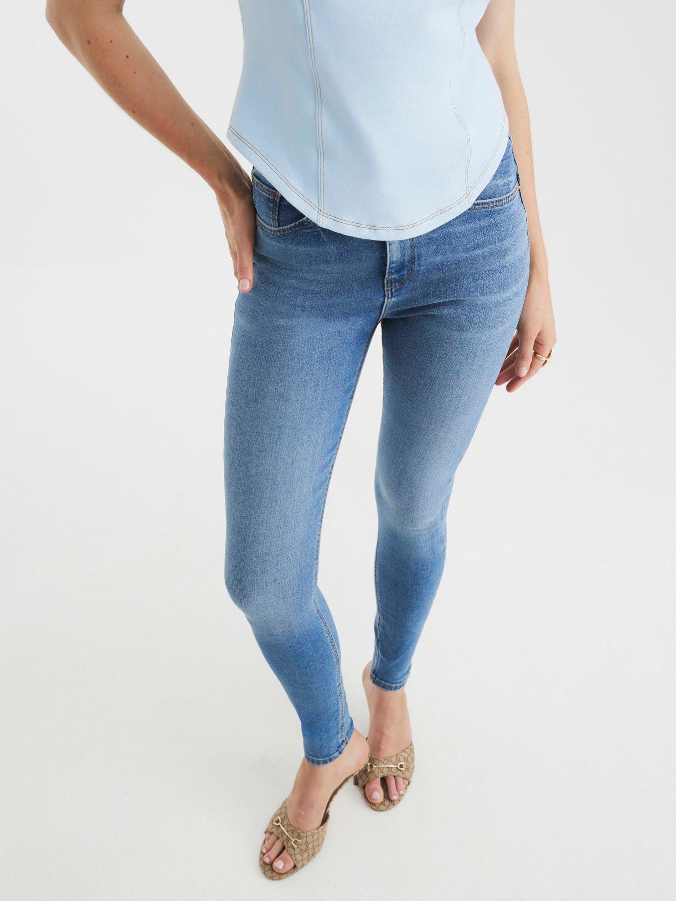 undefined Shaggy Skinny Jeans - Medium Denim