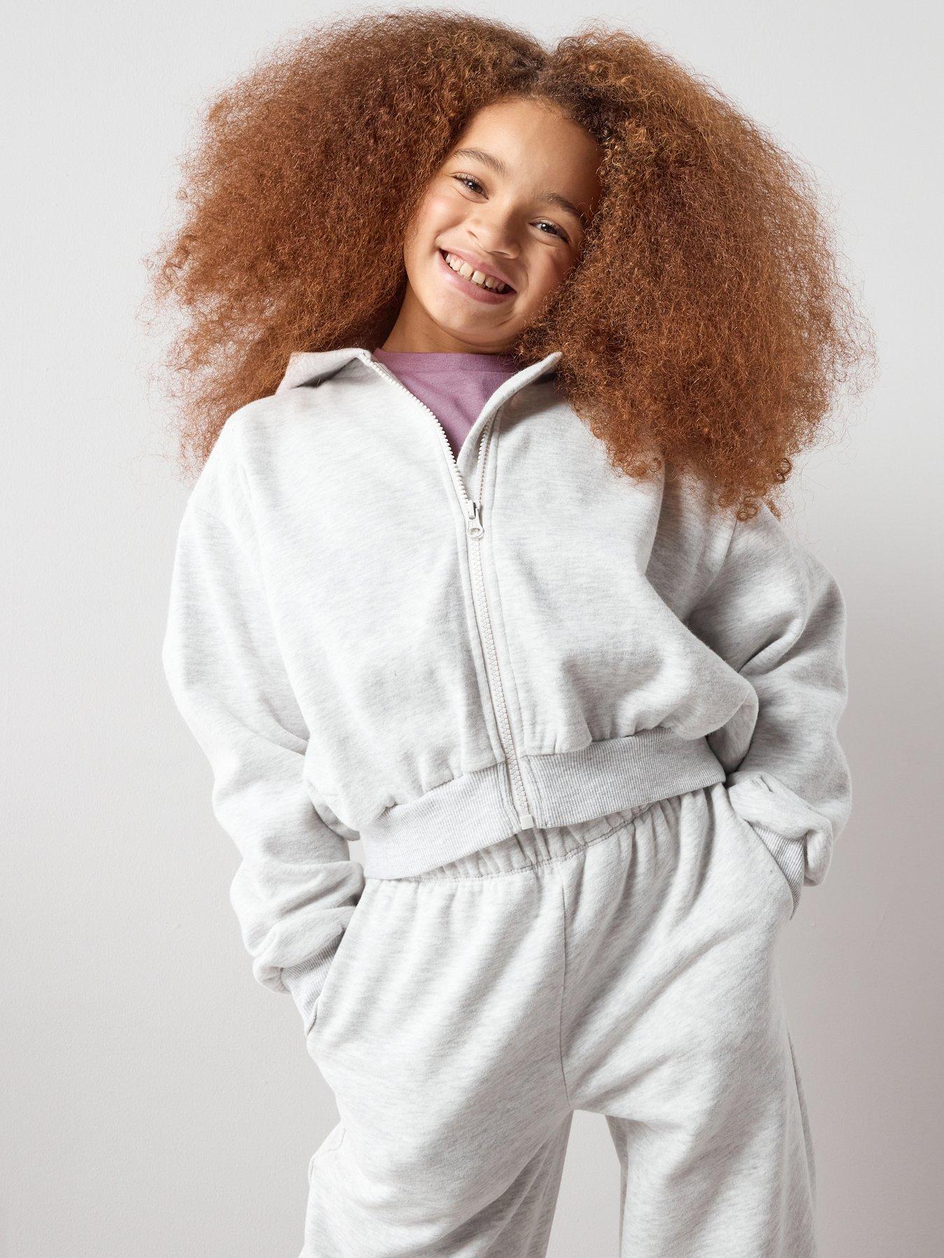 V by Very Girls Zip Up Hoodie - Grey