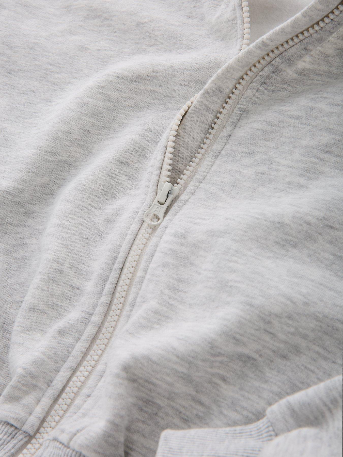  image of v-by-very-girls-zip-up-hoodie-grey