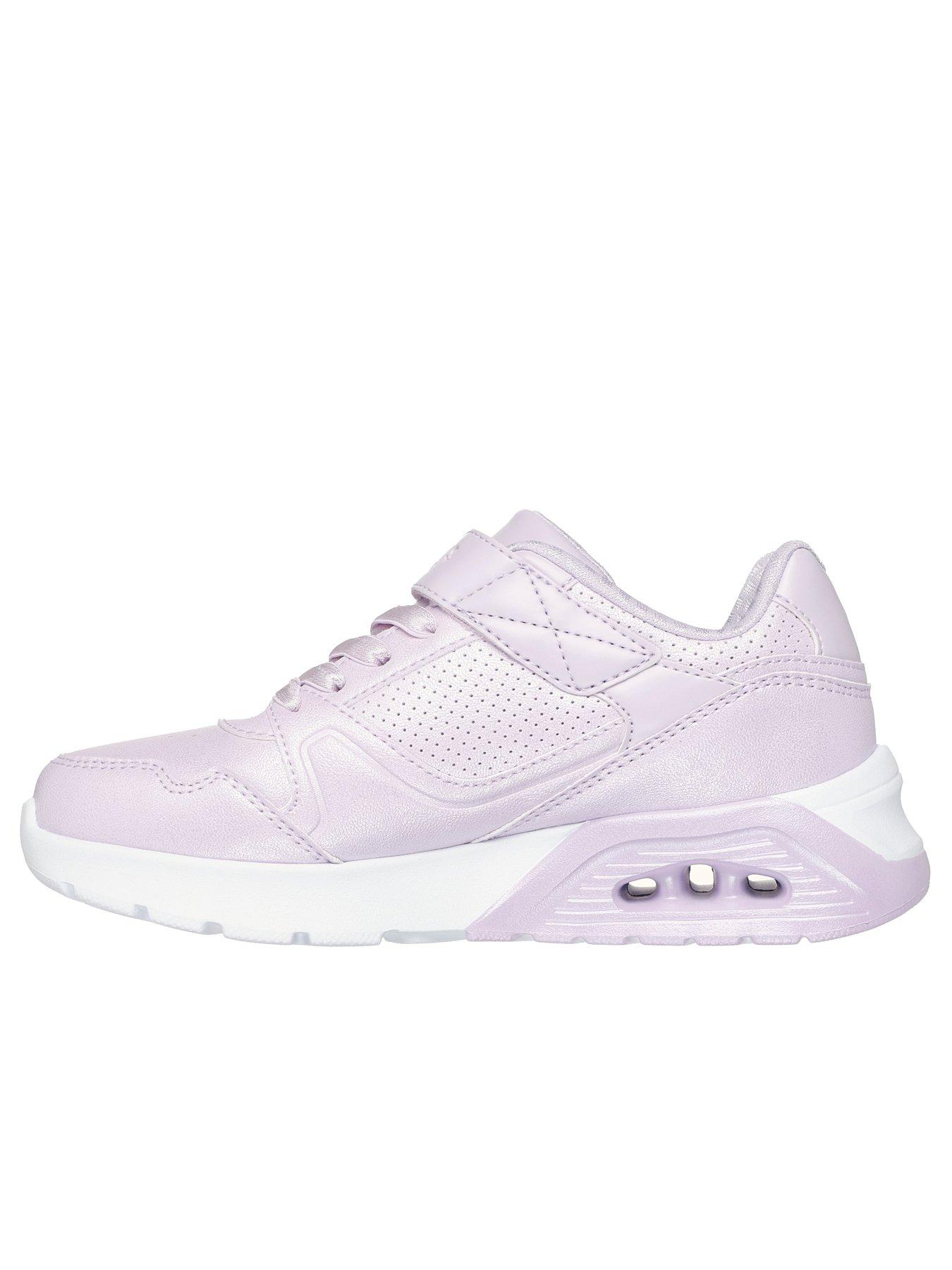 Image 5 of 5 of Skechers Gore &amp; Strap Shimmer Sneaker with Quarter Perforated Detail - Purple