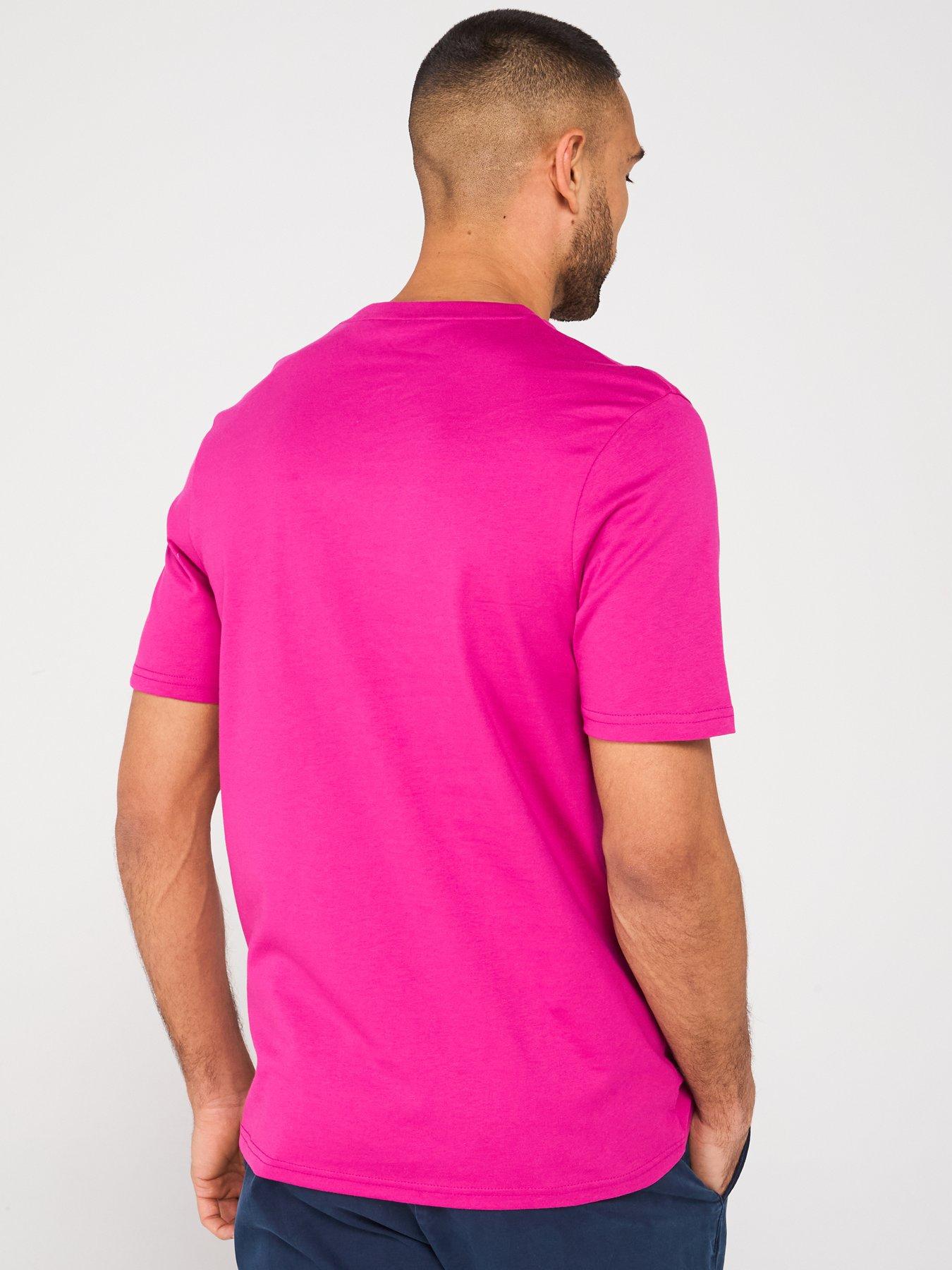 stillFront image of lyle-scott-plain-t-shirt-pink
