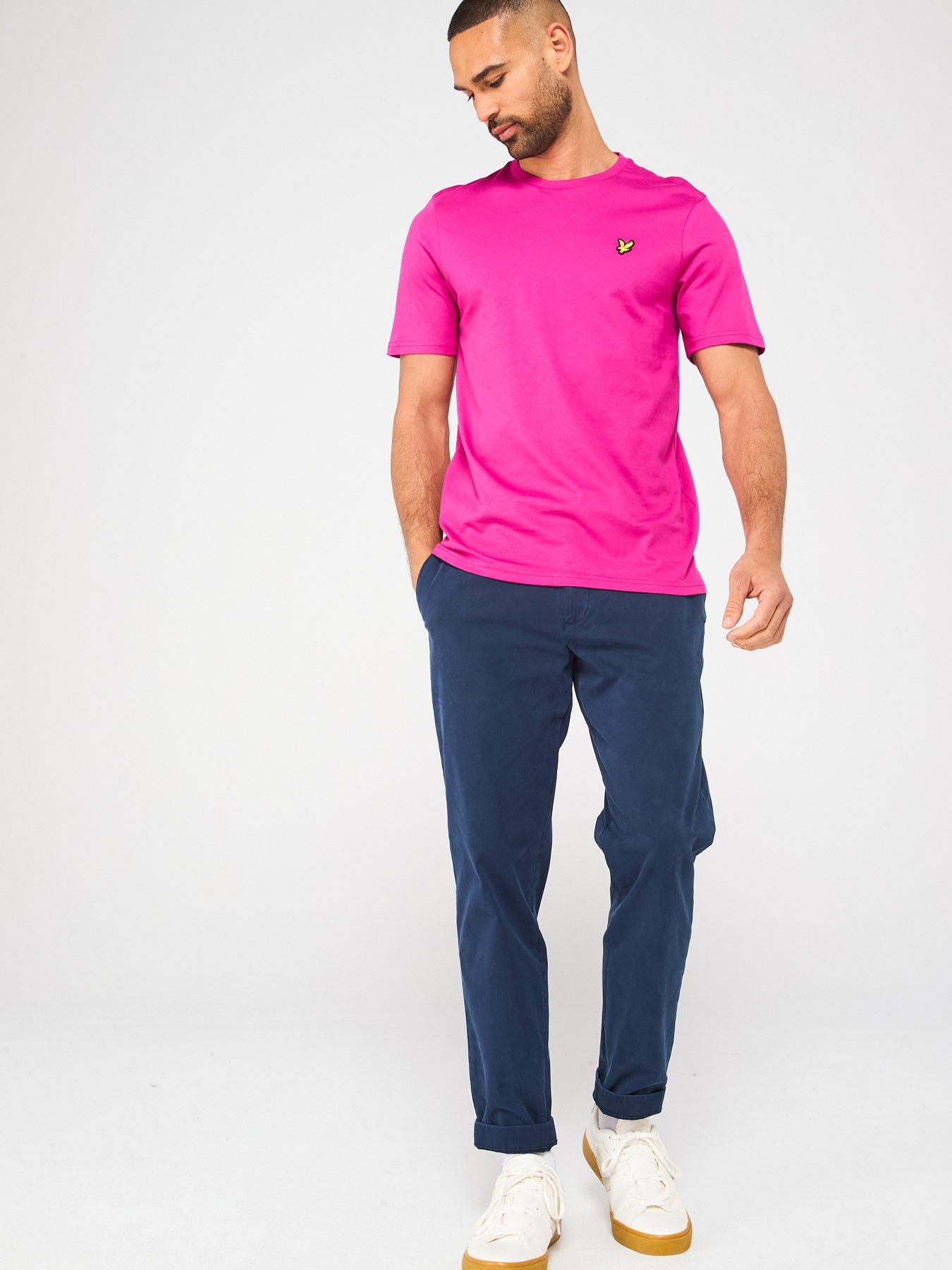  image of lyle-scott-plain-t-shirt-pink