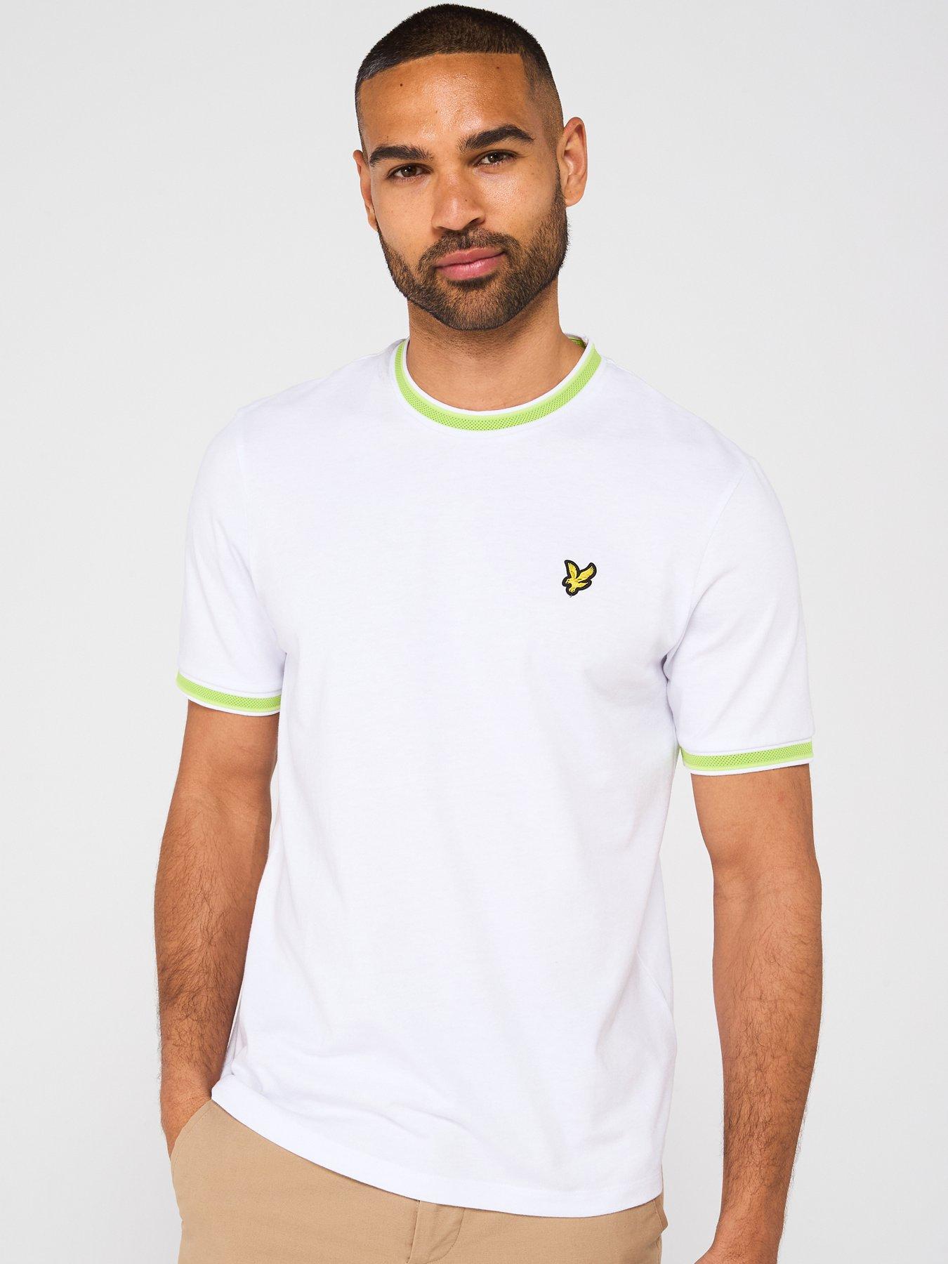  image of lyle-scott-multi-tipped-t-shirt-white