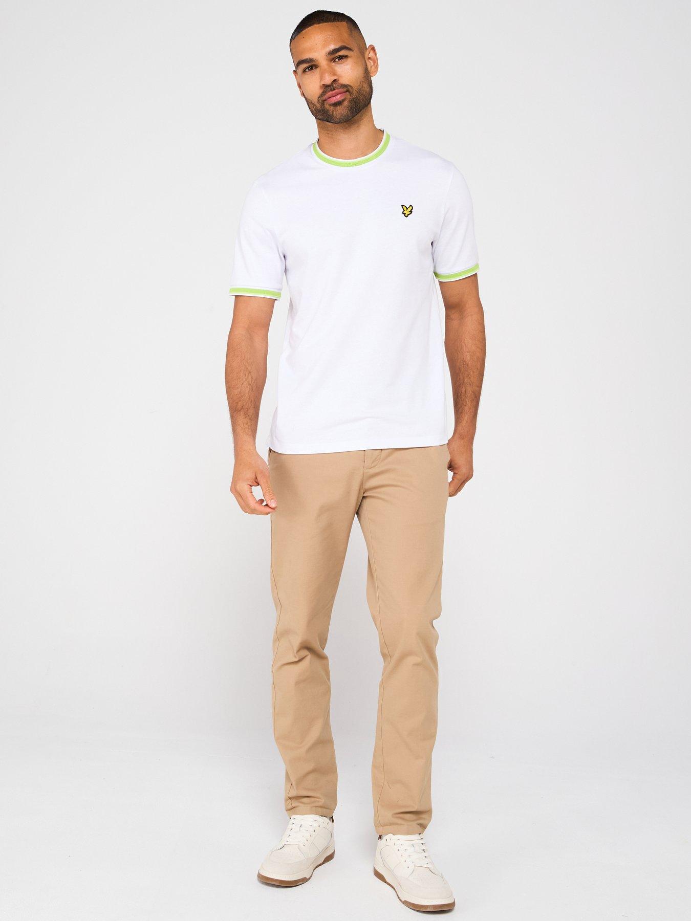  image of lyle-scott-multi-tipped-t-shirt-white