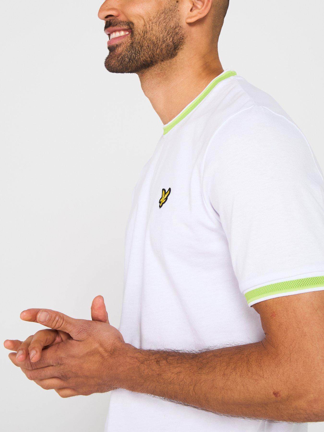  image of lyle-scott-multi-tipped-t-shirt-white