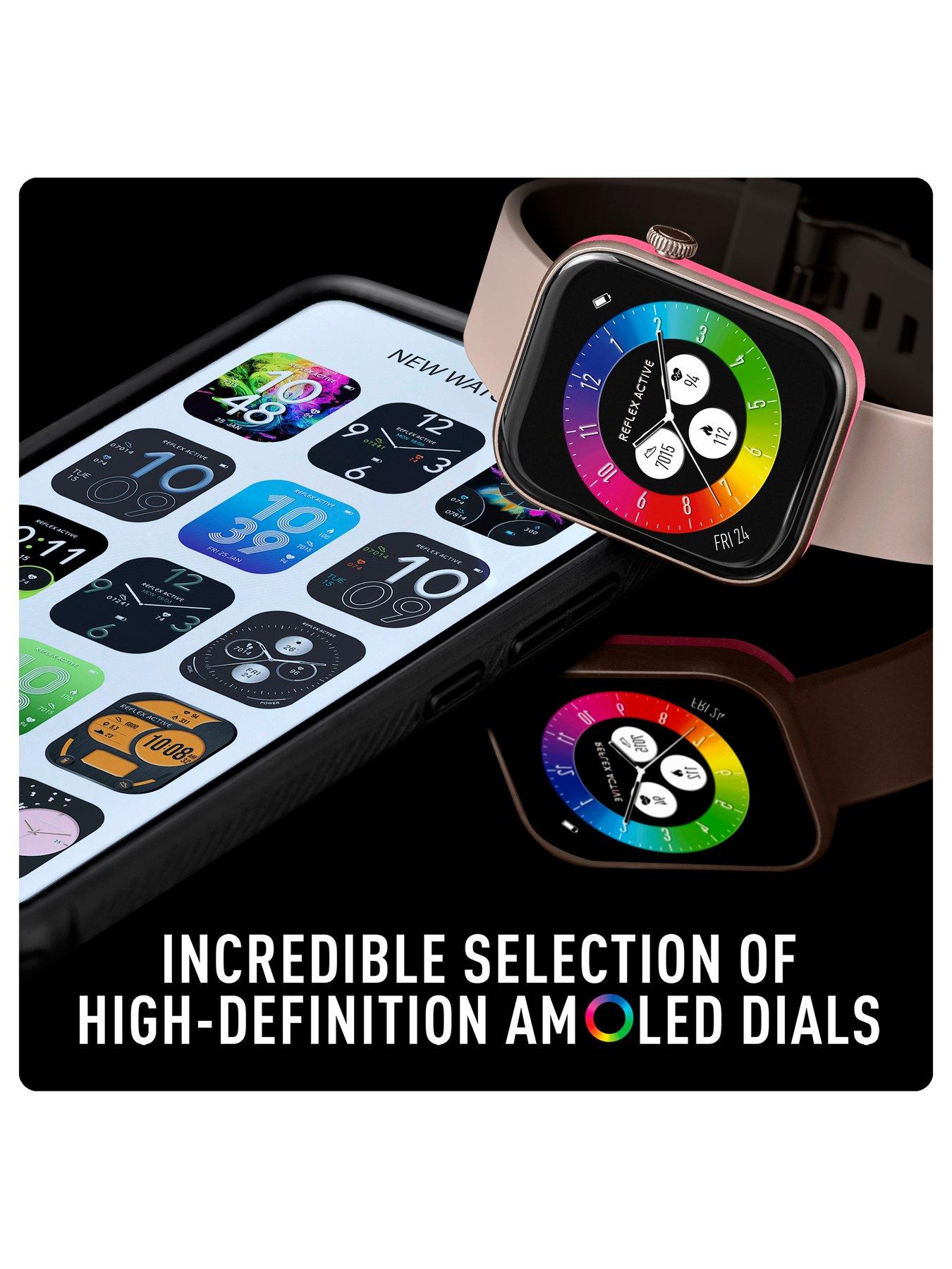  image of reflex-active-series-40-amoled-smart-aluminium-mink-strap-calling-watch