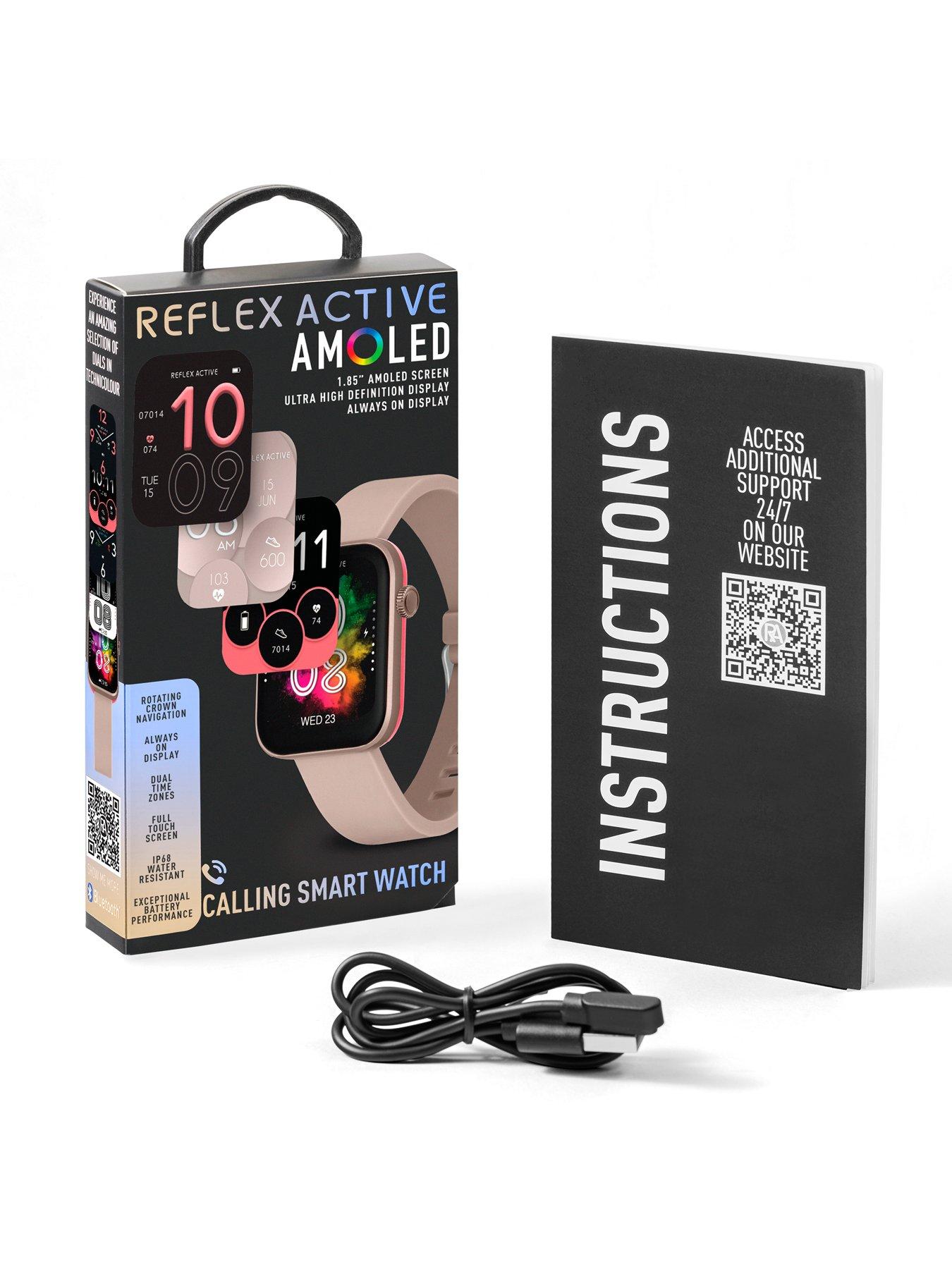  image of reflex-active-series-40-amoled-smart-aluminium-mink-strap-calling-watch