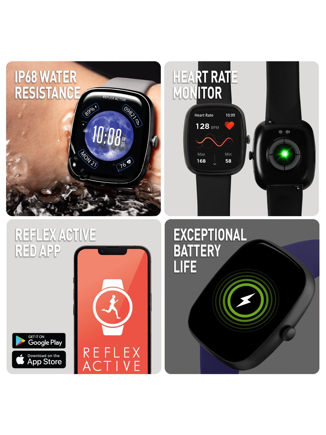  image of reflex-active-series-50-smart-black-calling-watch-interchangeable-set