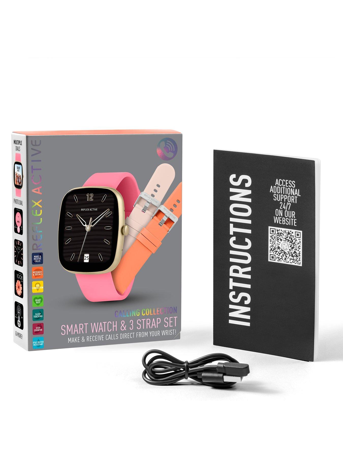  image of reflex-active-series-50-smart-pink-calling-watch-interchangeable-set