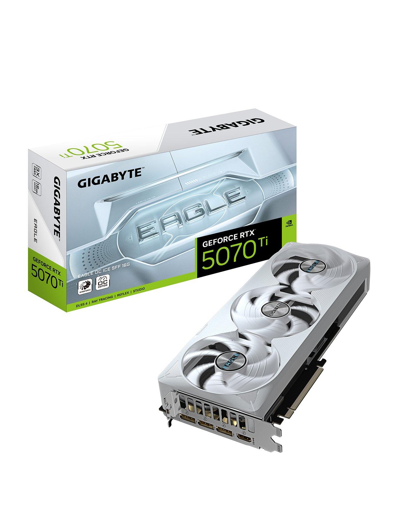 Image 1 of 7 of GIGABYTE GeForce RTX 5070 Ti EAGLE Overclocked ICE SFF 16GB Graphics Card