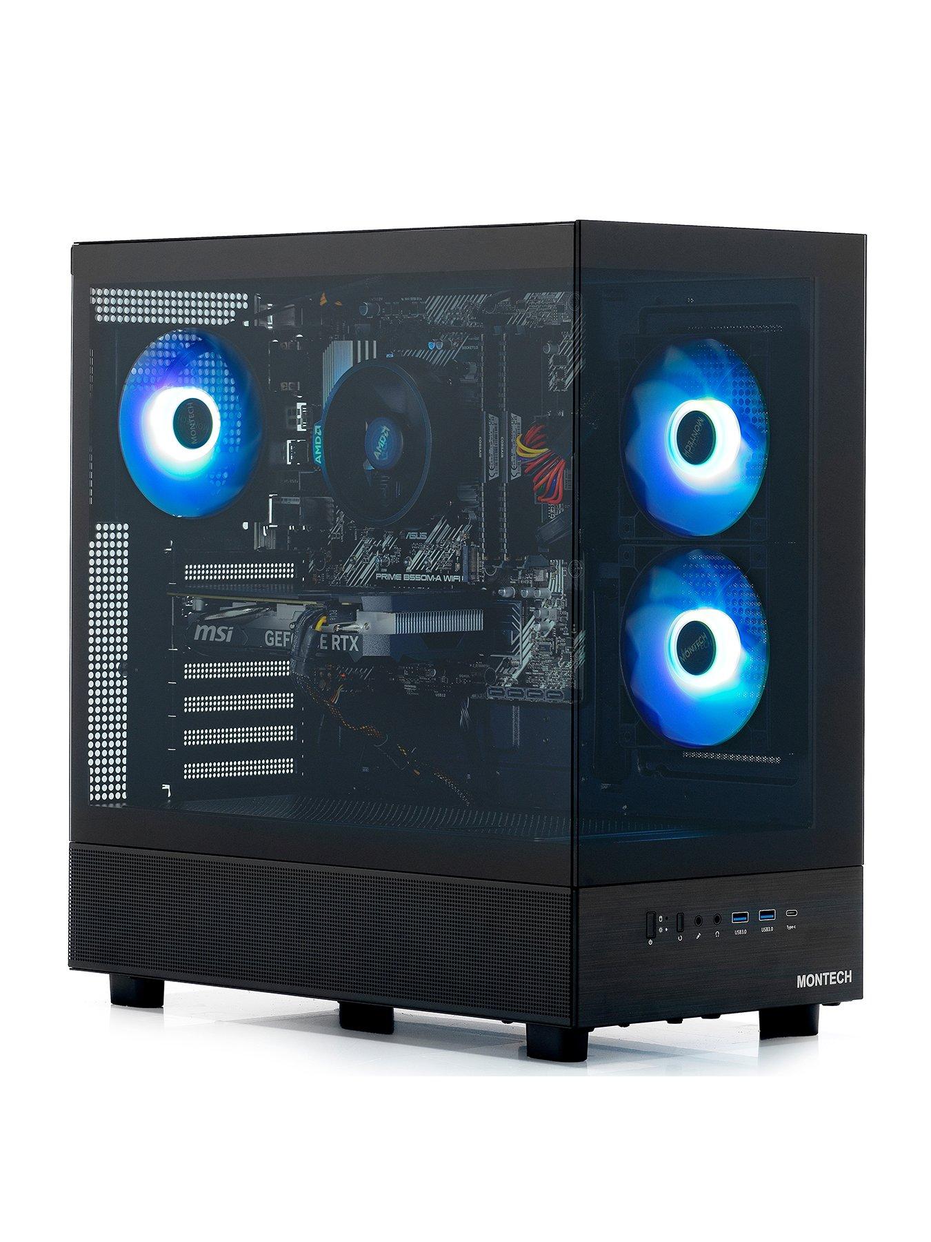  image of stormforce-vortex-xr-gaming-desktop-geforce-rtx-5070-amd-ryzen-5-32gb-ram-1tb-ssd-black