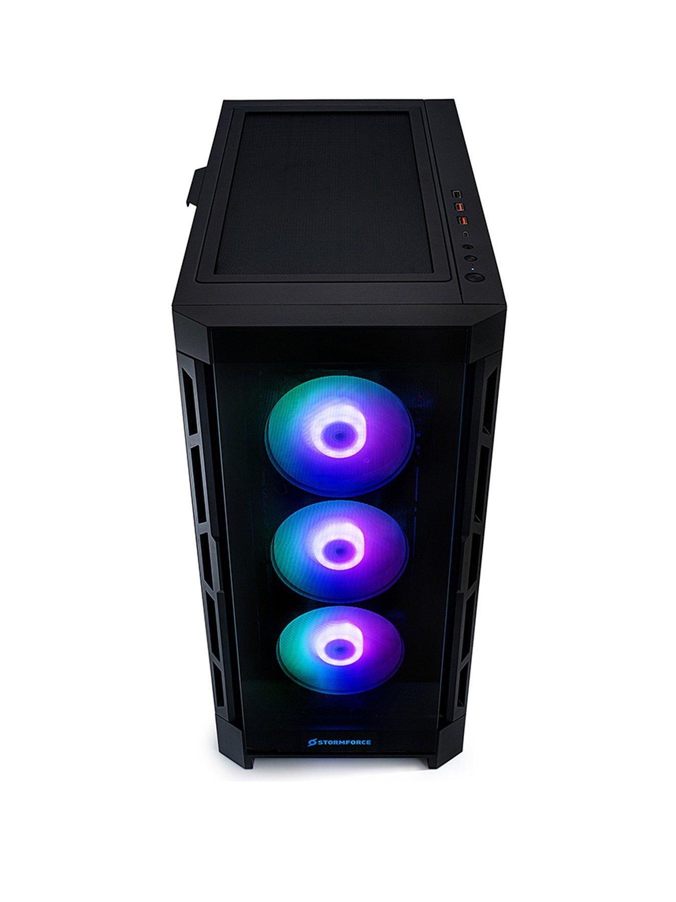  image of stormforce-duoface-gaming-desktop-geforce-rtx-5070-ti-intel-core-i7nbsp32gb-ram-2tb-ssd-black