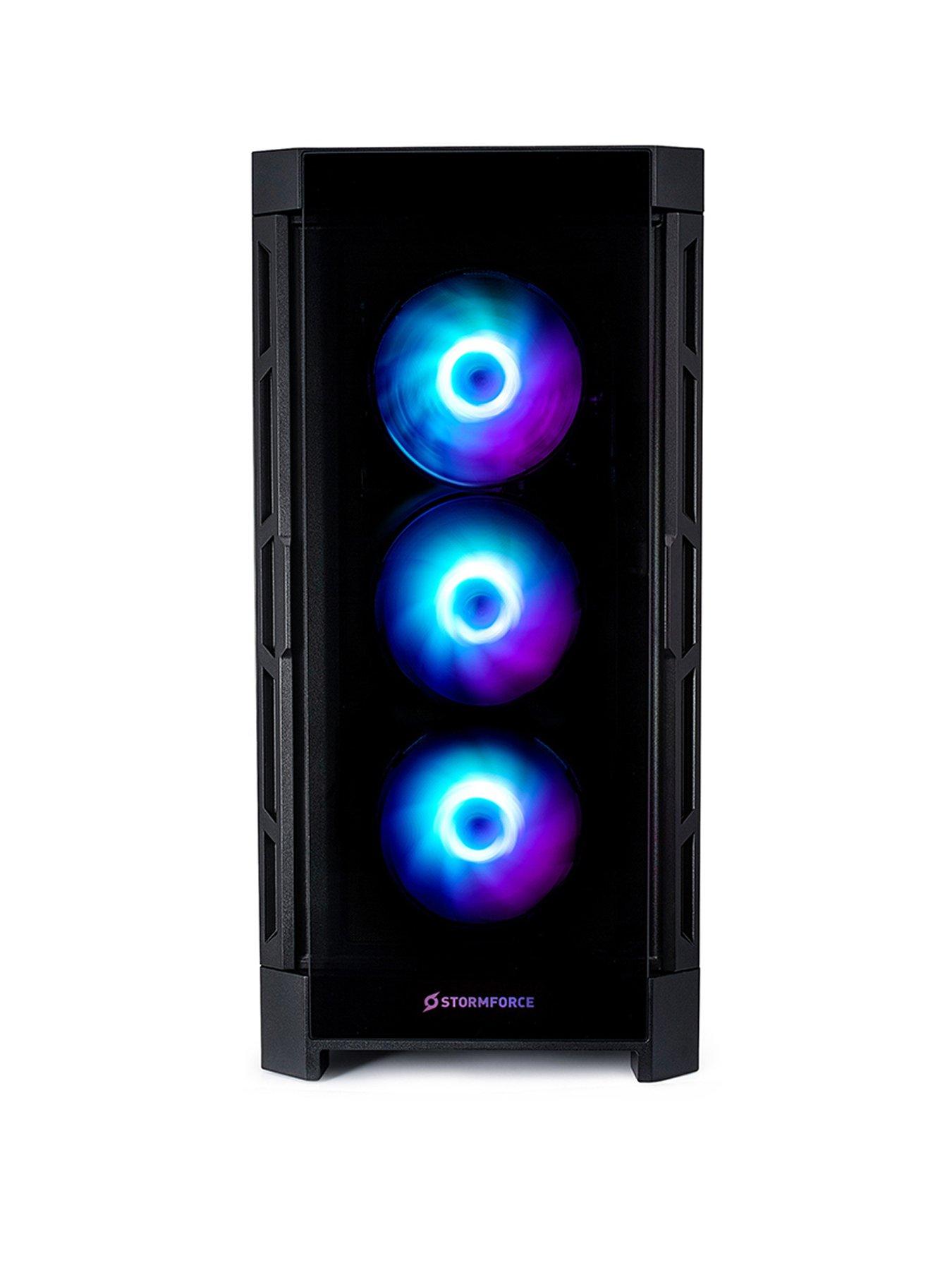  image of stormforce-duoface-gaming-desktop-geforce-rtx-5070-ti-intel-core-i7nbsp32gb-ram-2tb-ssd-black