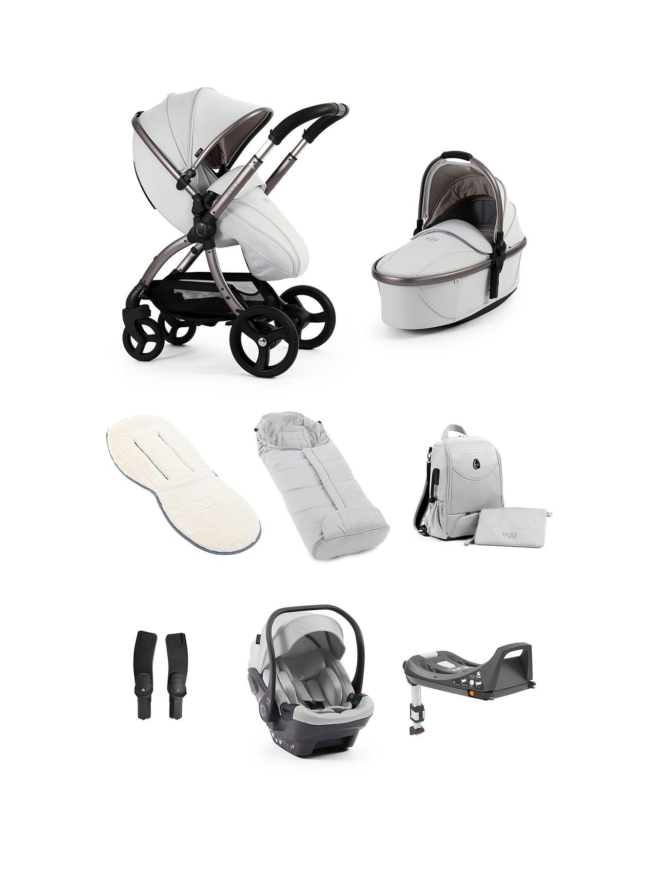Egg egg3 Luxury Bundle with egg shell Car Seat Special Edition - Hounstooth Silver