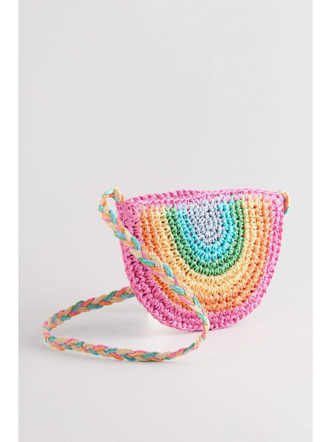  image of little-bird-rainbow-straw-bag-multi