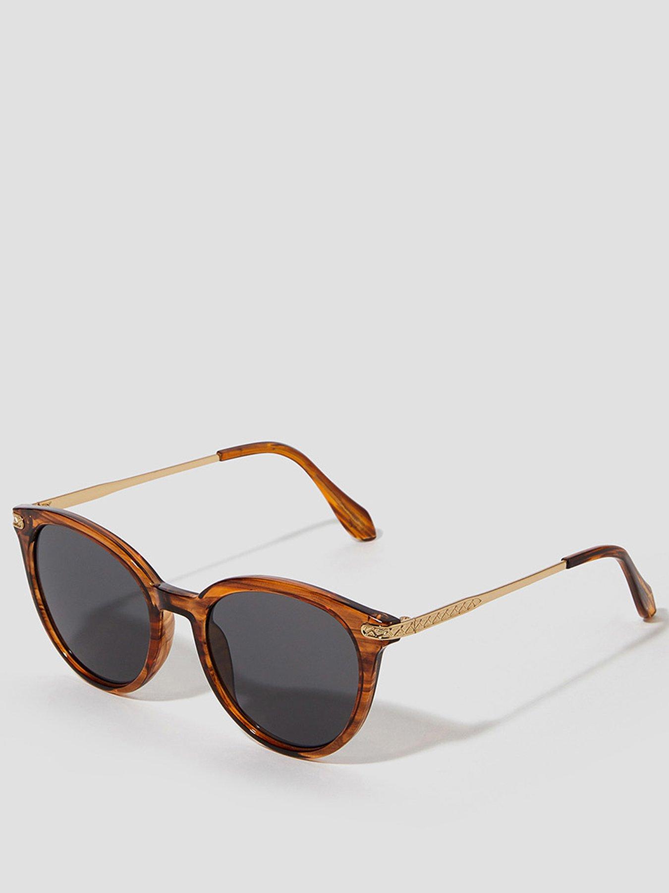Image 1 of 2 of Monsoon Preppy Round Sunglasses - Brown