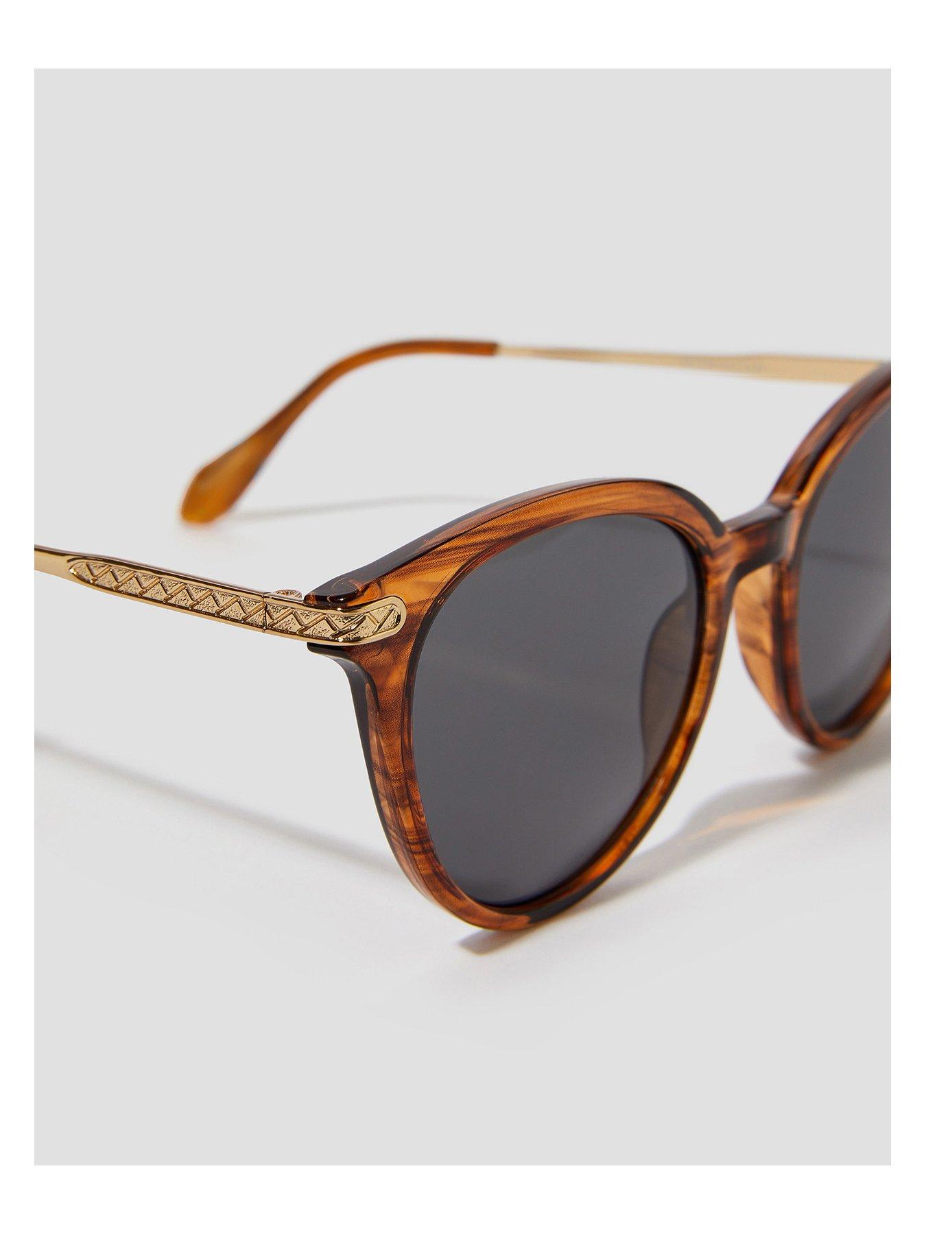 Image 2 of 2 of Monsoon Preppy Round Sunglasses - Brown