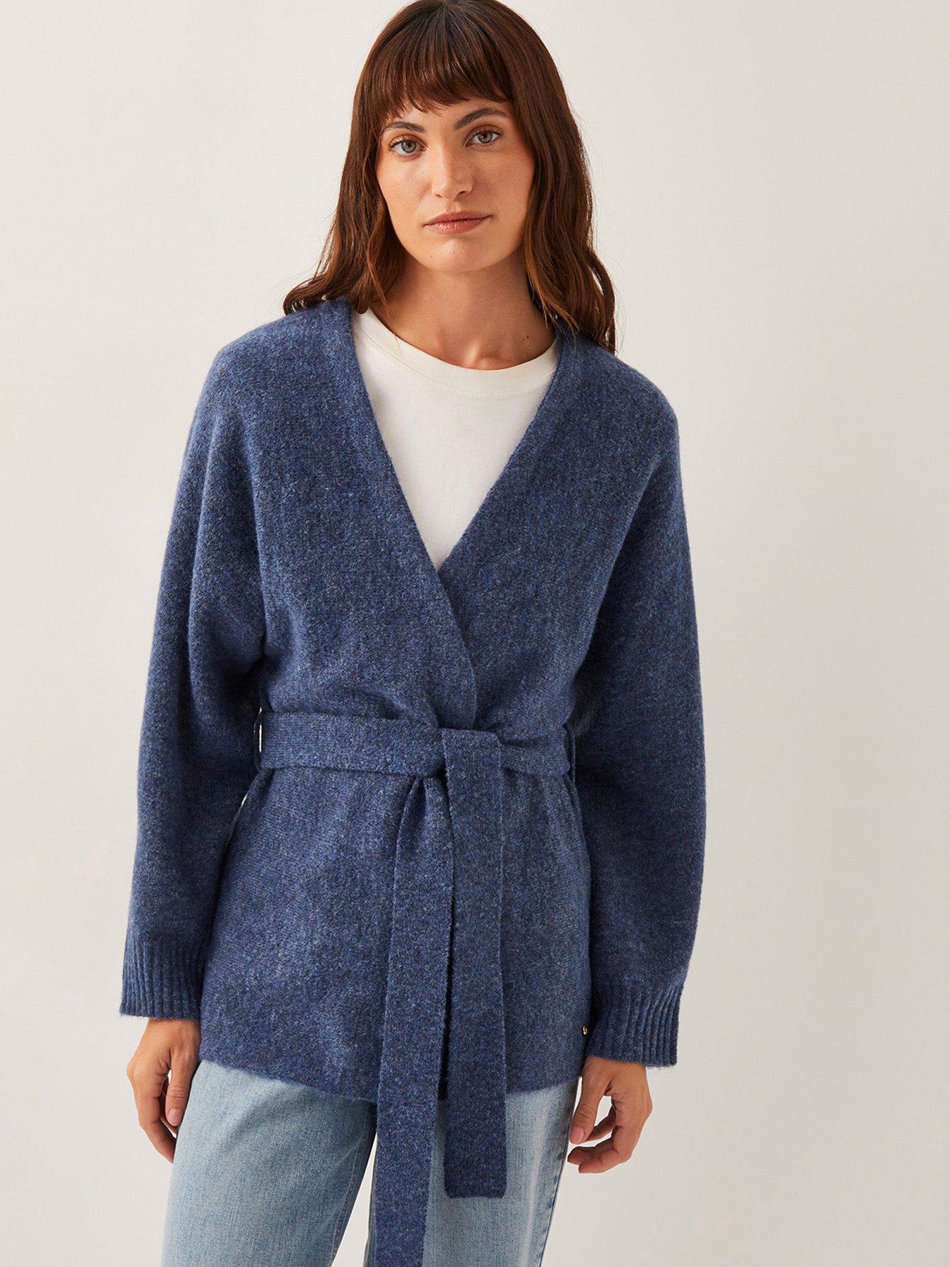 undefined Bay Belted Cardigan - Blue