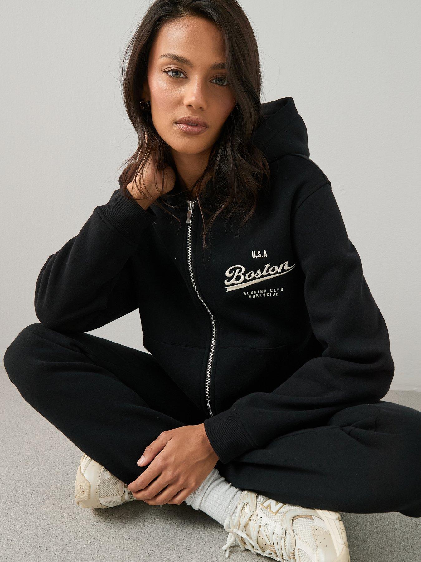 Image 5 of 7 of The Very Collection Womens Cuffed Drawcord Waist Jogging Bottoms - Black