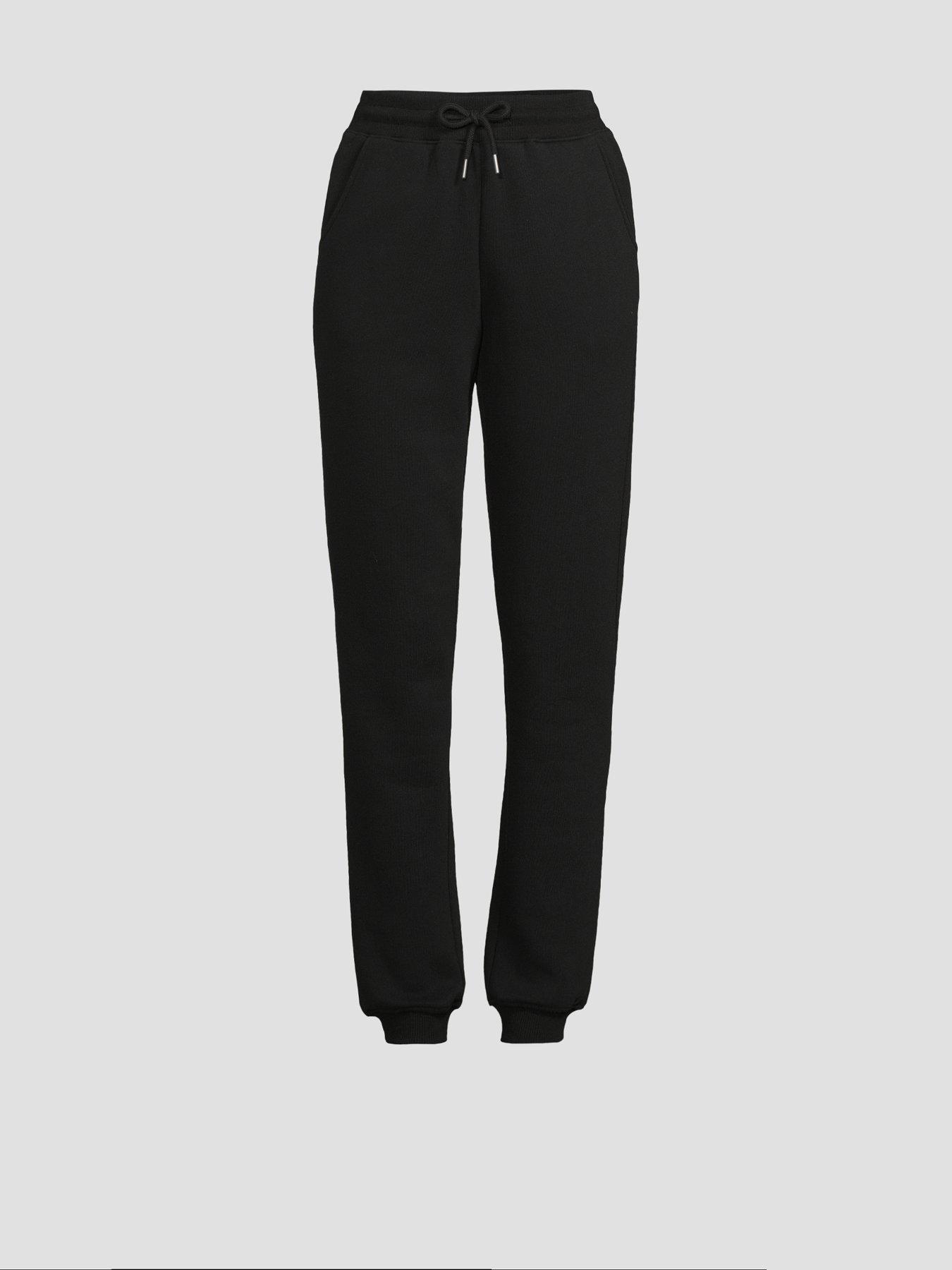 Image 7 of 7 of The Very Collection Womens Cuffed Drawcord Waist Jogging Bottoms - Black