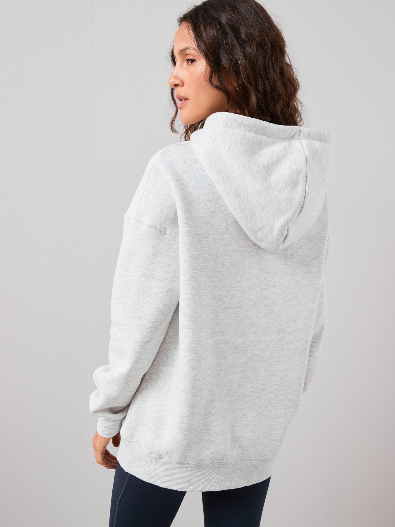 stillFront image of the-very-collection-essential-oversized-hoodie-grey