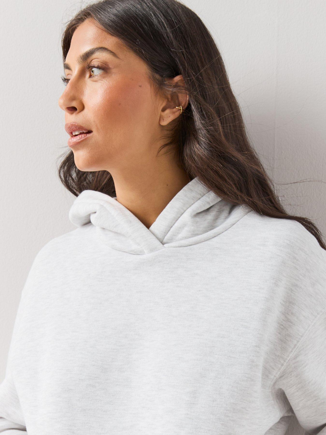 Image 4 of 7 of The Very Collection Womens Relaxed Cotton Blend Hoodie - Grey