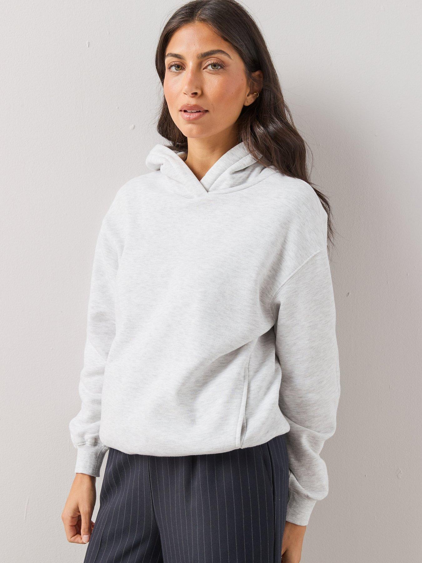 Image 5 of 7 of The Very Collection Womens Relaxed Cotton Blend Hoodie - Grey