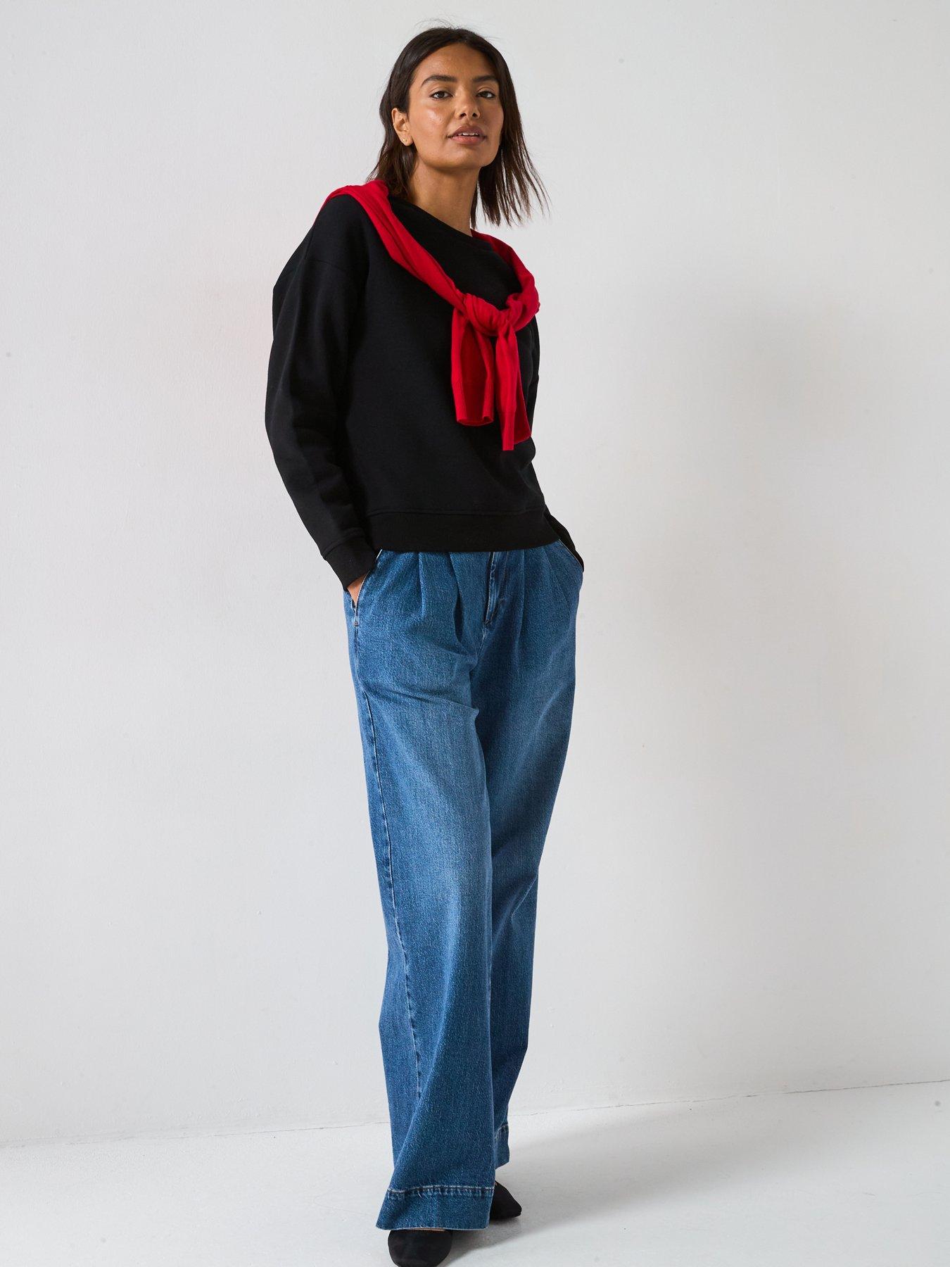 Image 3 of 6 of V by Very The Essential Crew Neck Sweat - Black