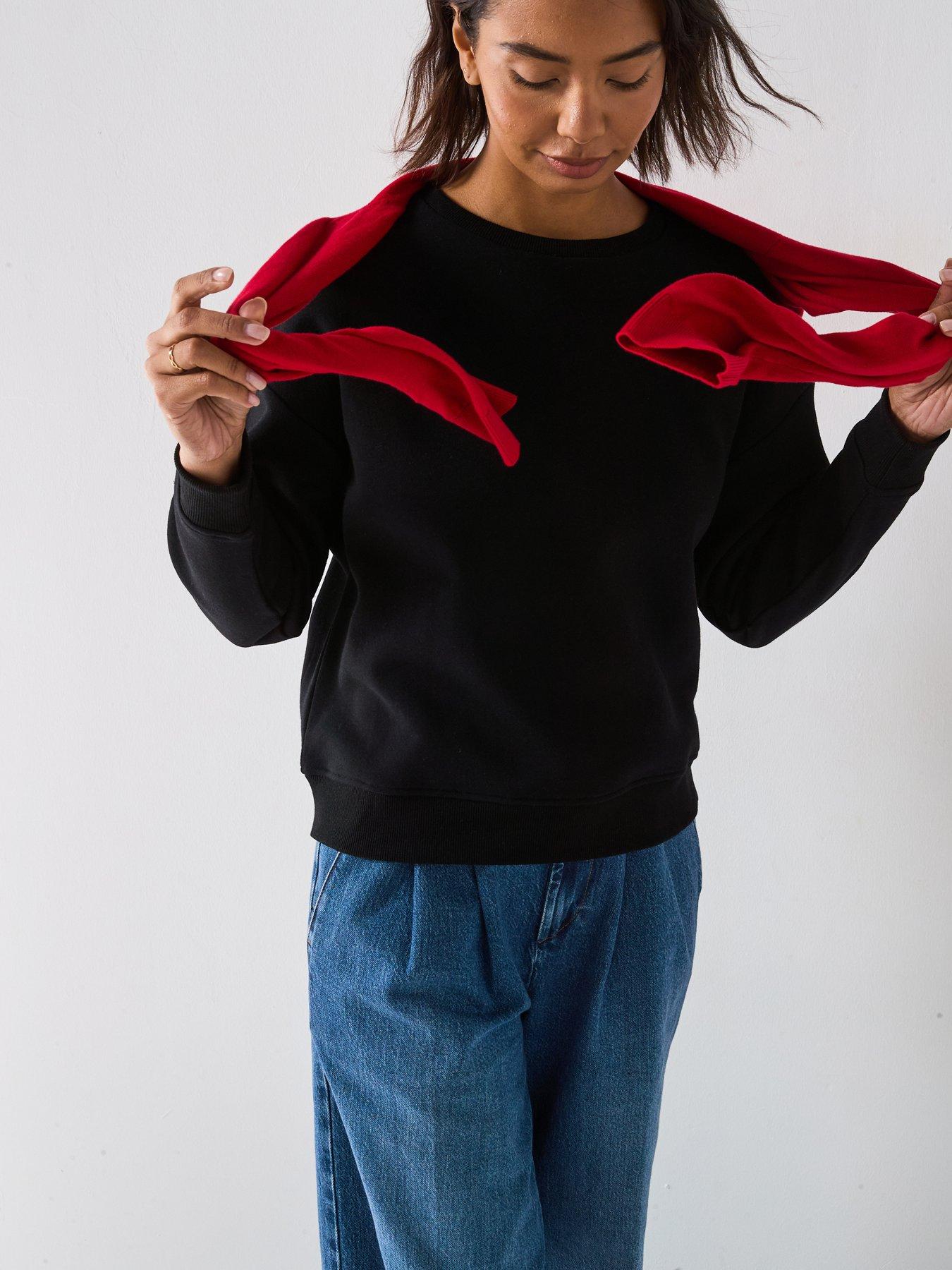 Image 5 of 6 of V by Very The Essential Crew Neck Sweat - Black