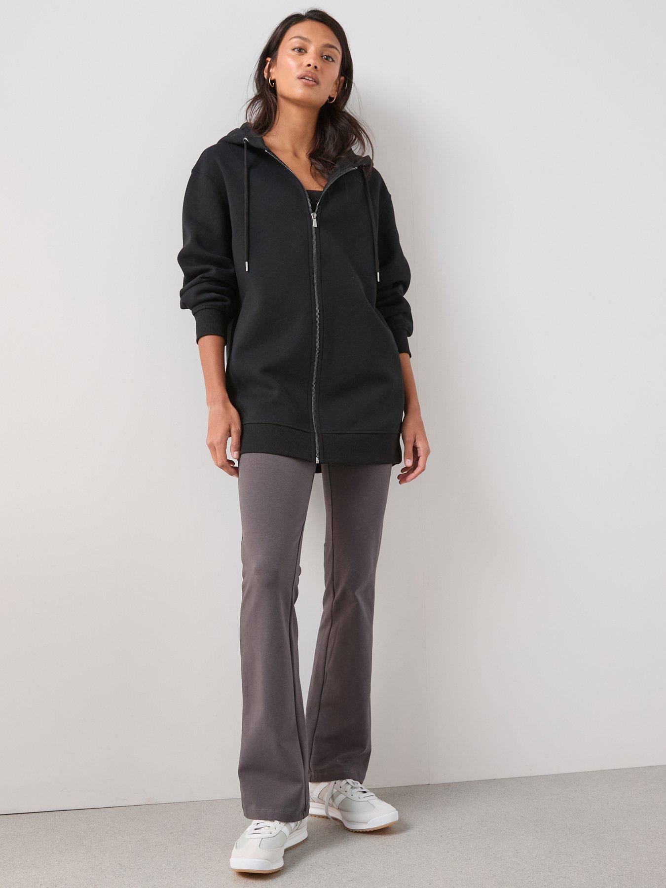 Image 4 of 6 of The Very Collection Womens Relaxed Zip Through Hoodie - Black