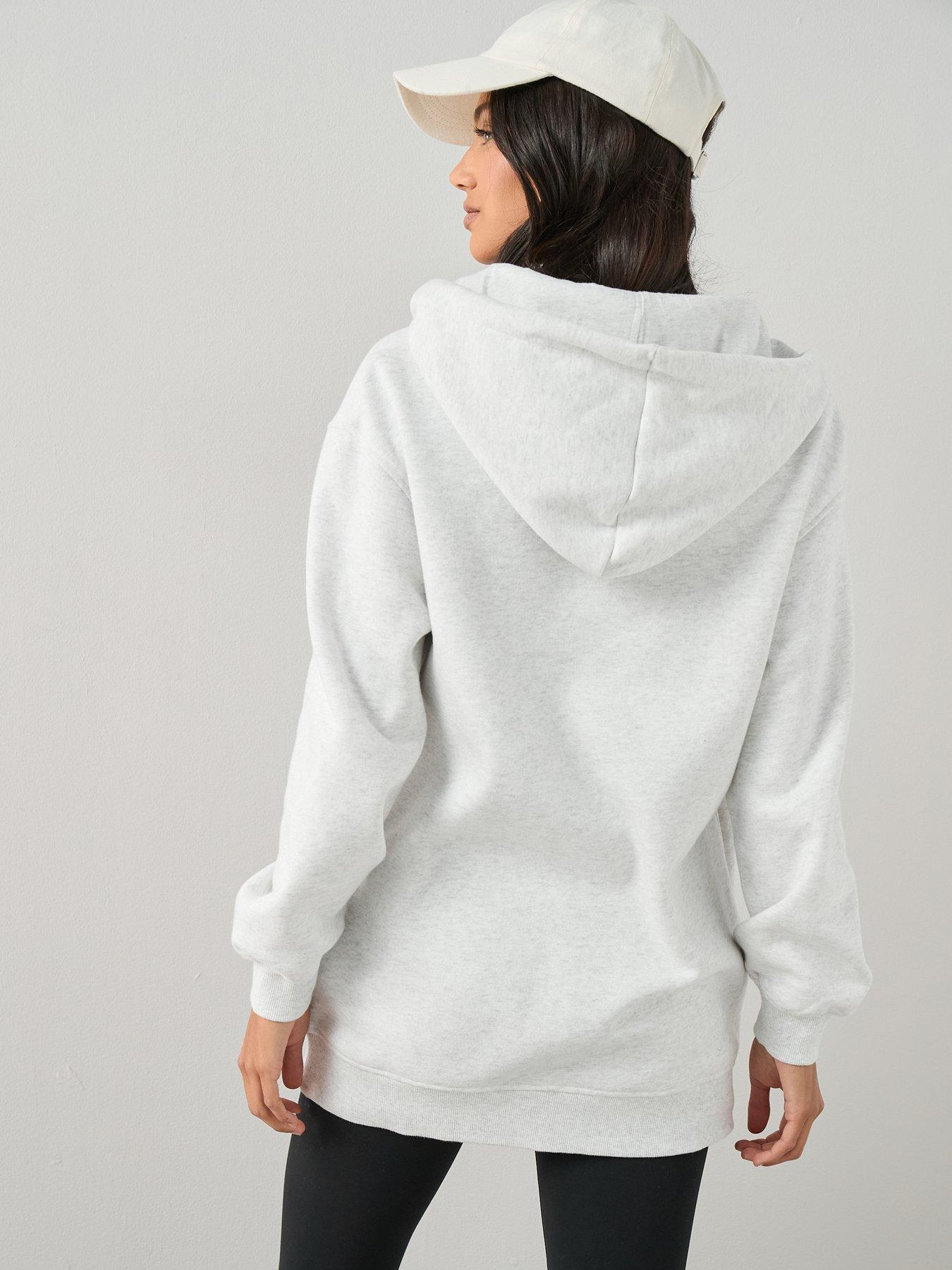Image 2 of 7 of The Very Collection Womens Relaxed Zip Through Hoodie - White