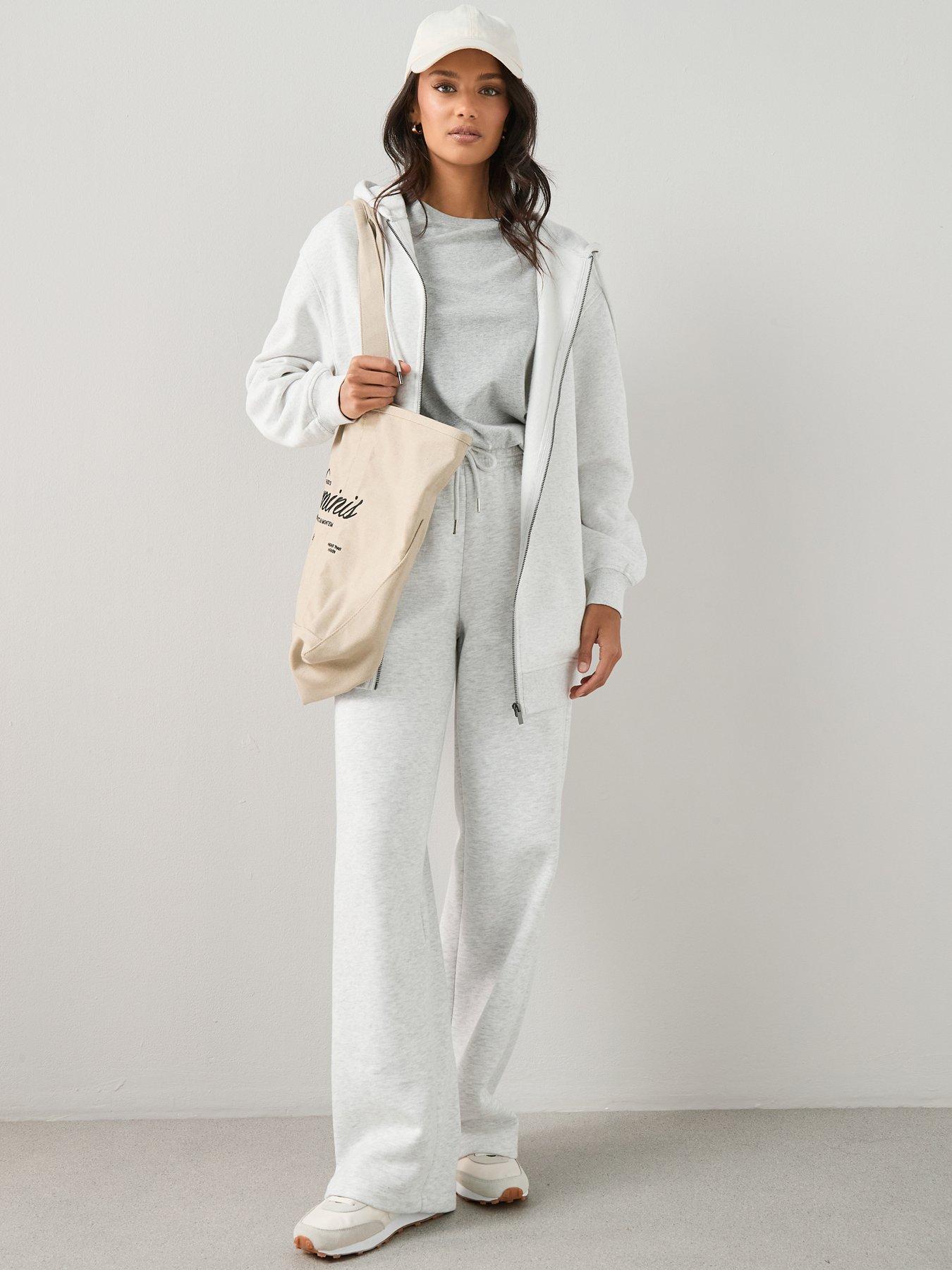 Image 6 of 7 of The Very Collection Womens Relaxed Zip Through Hoodie - White