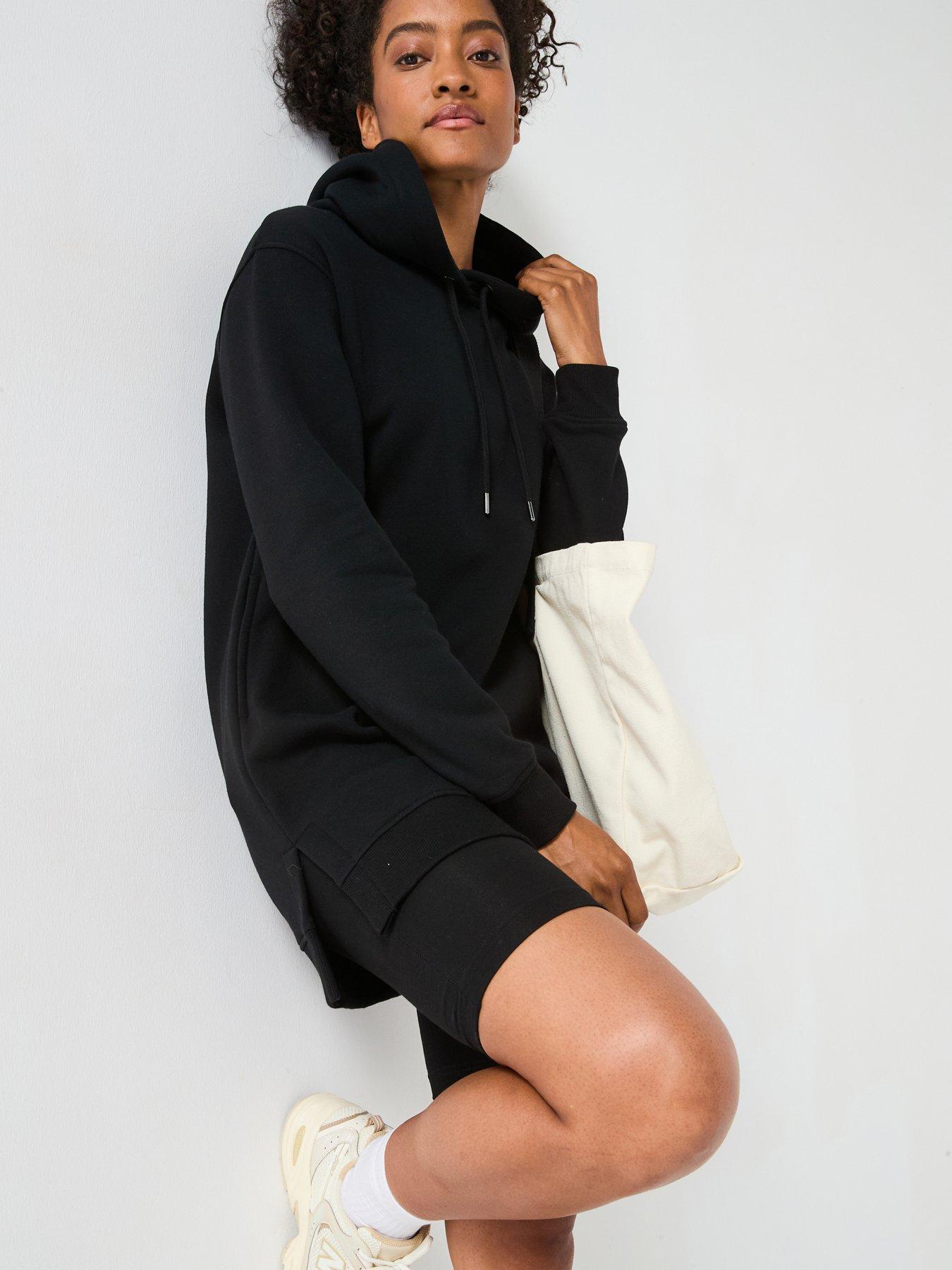 Image 1 of 6 of V by Very The Essential Longline Hoodie with Side Splits - Black