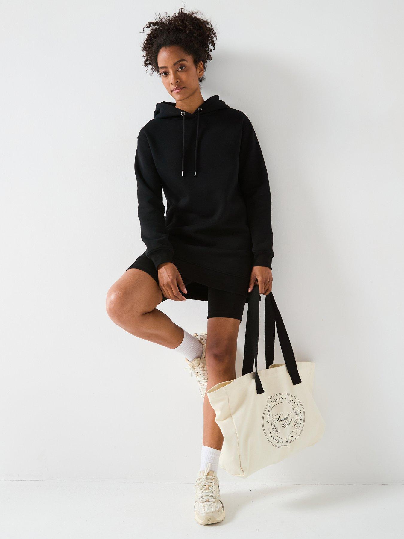 Image 3 of 6 of V by Very The Essential Longline Hoodie with Side Splits - Black