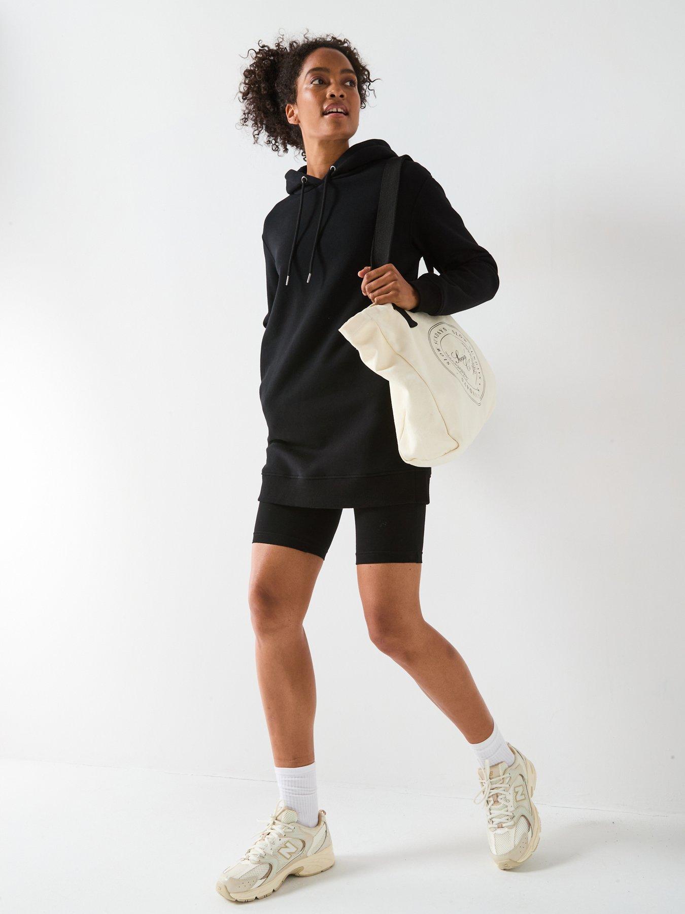 Image 6 of 6 of V by Very The Essential Longline Hoodie with Side Splits - Black