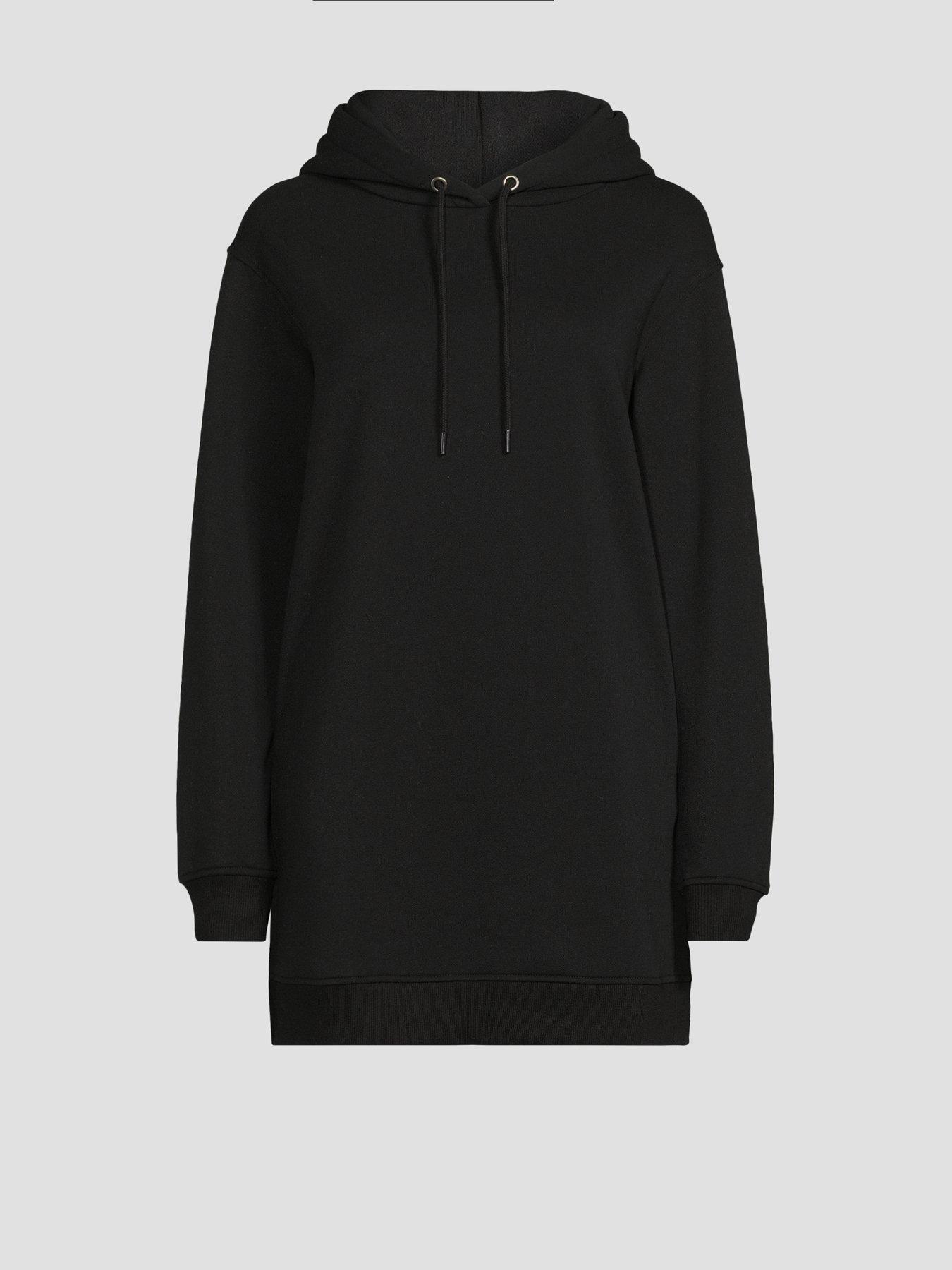 Image 7 of 7 of The Very Collection Womens Longline Side Split Hoodie - Black