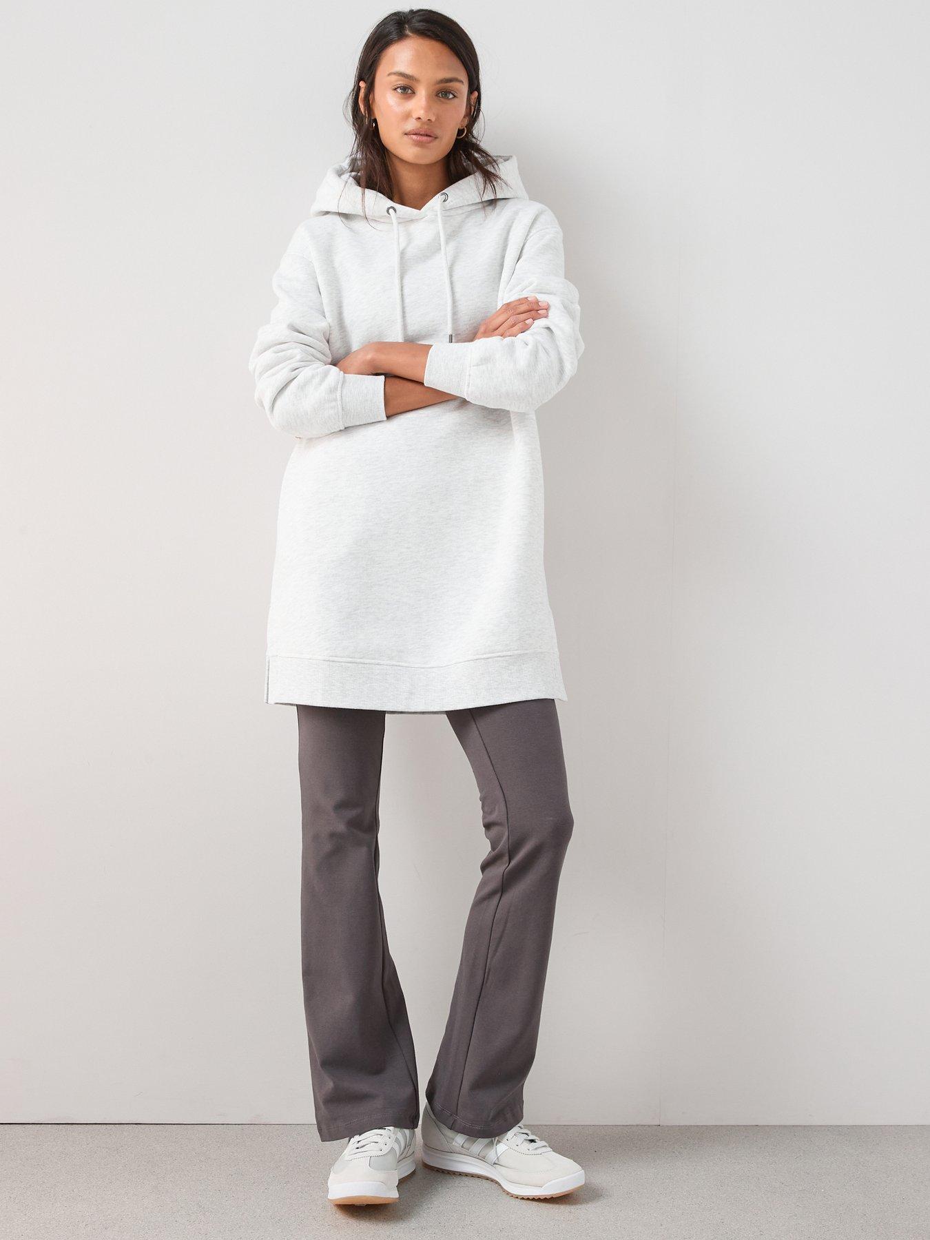 Image 1 of 6 of The Very Collection Womens Longline Side Split Hoodie - Grey