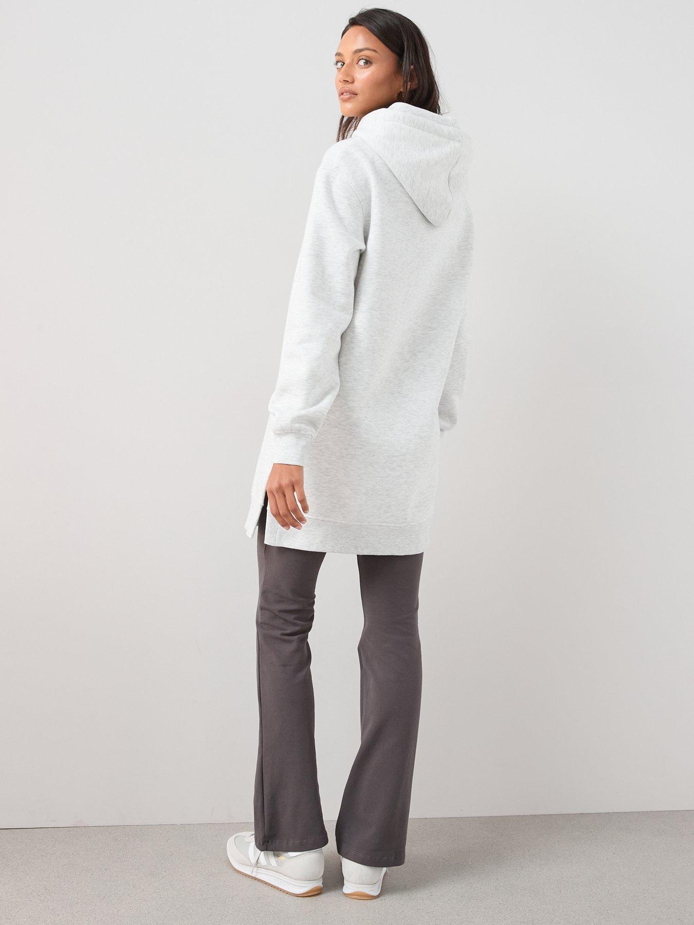Image 2 of 6 of The Very Collection Womens Longline Side Split Hoodie - Grey