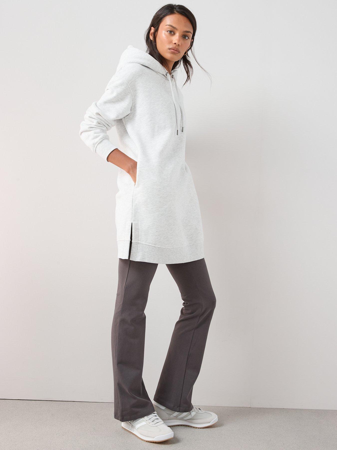 Image 3 of 6 of The Very Collection Womens Longline Side Split Hoodie - Grey